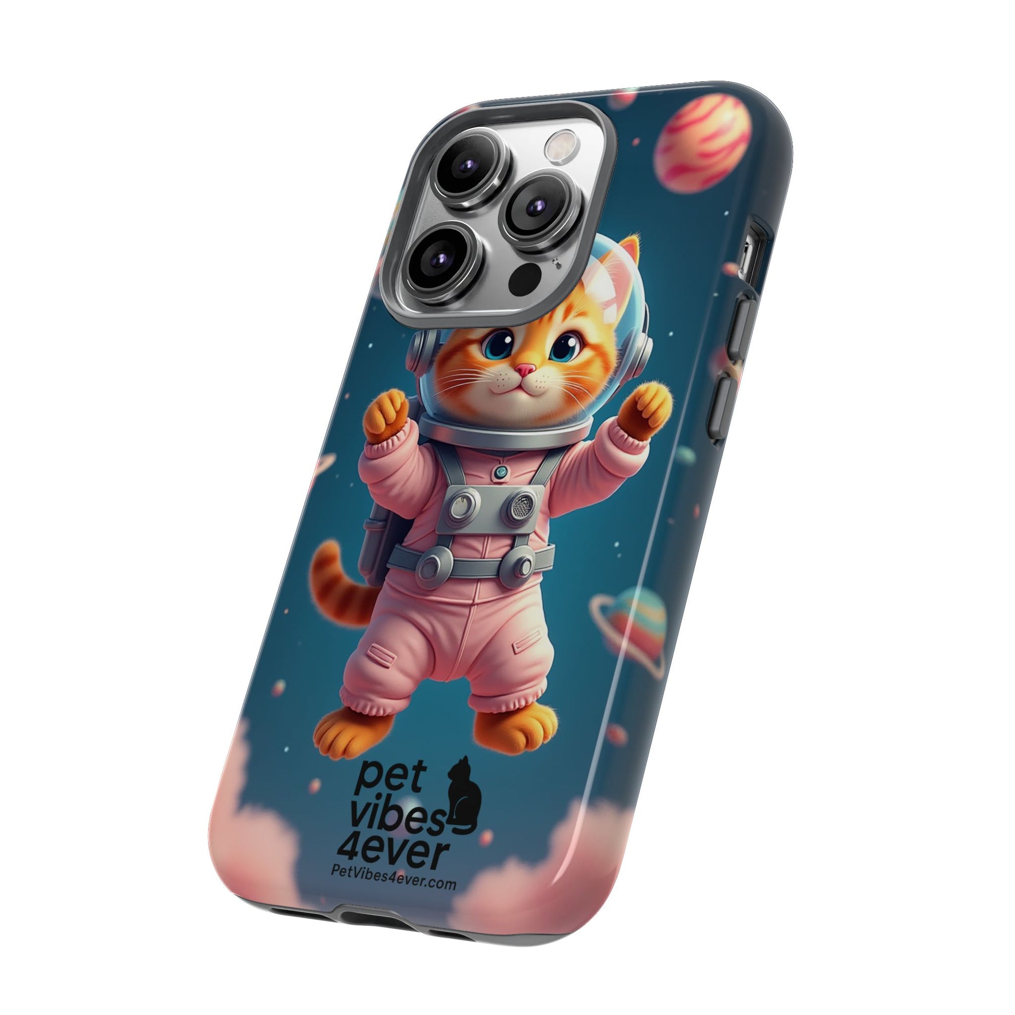 Cute Cat Phone Case, Cat Lovers Gift, Astrological Accessories, Fun Tech Gear, Space Theme Phone Cover