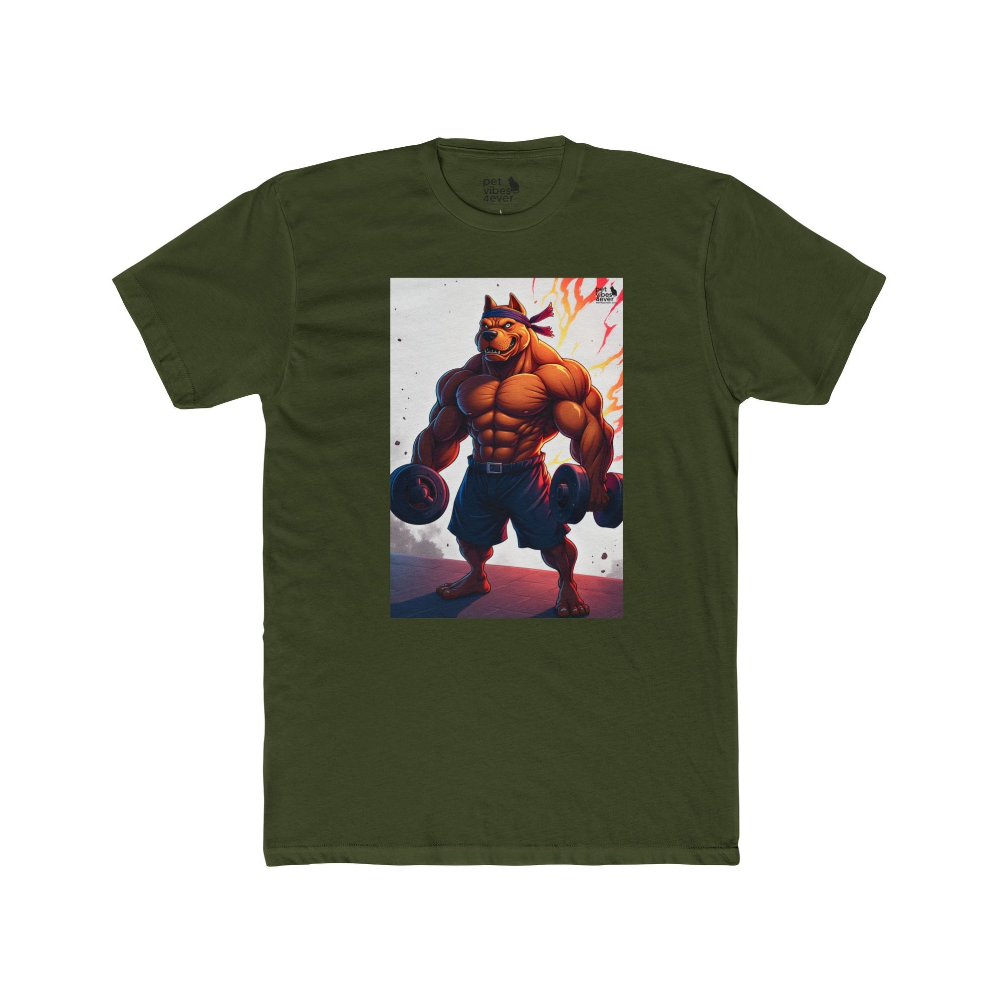 Muscle Bear Unisex Cotton Crew Tee, Gym Shirt, Fitness Apparel, Workout Top, Cartoon Graphic Tee, Gift for Him