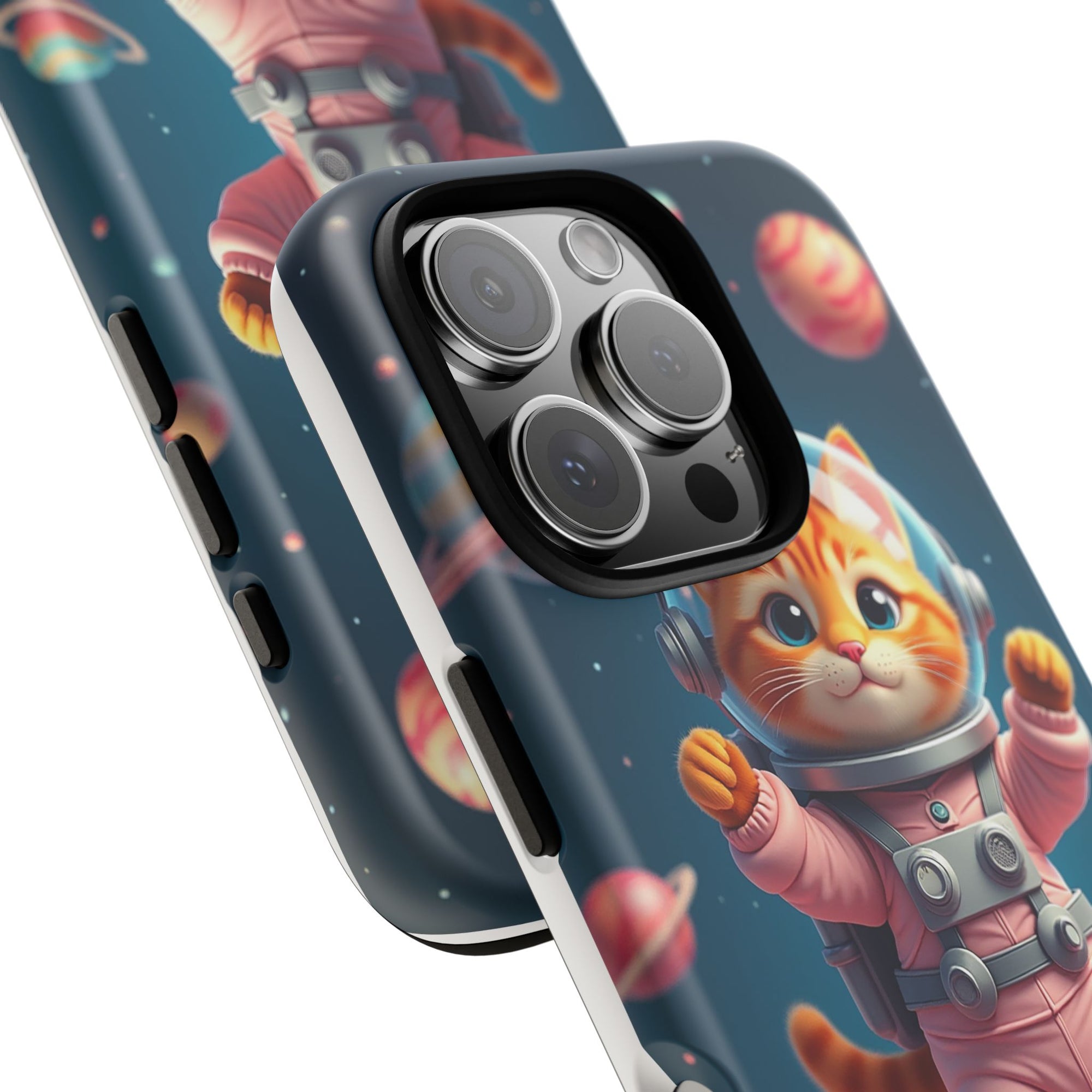 Cute Cat Phone Case, Cat Lovers Gift, Astrological Accessories, Fun Tech Gear, Space Theme Phone Cover