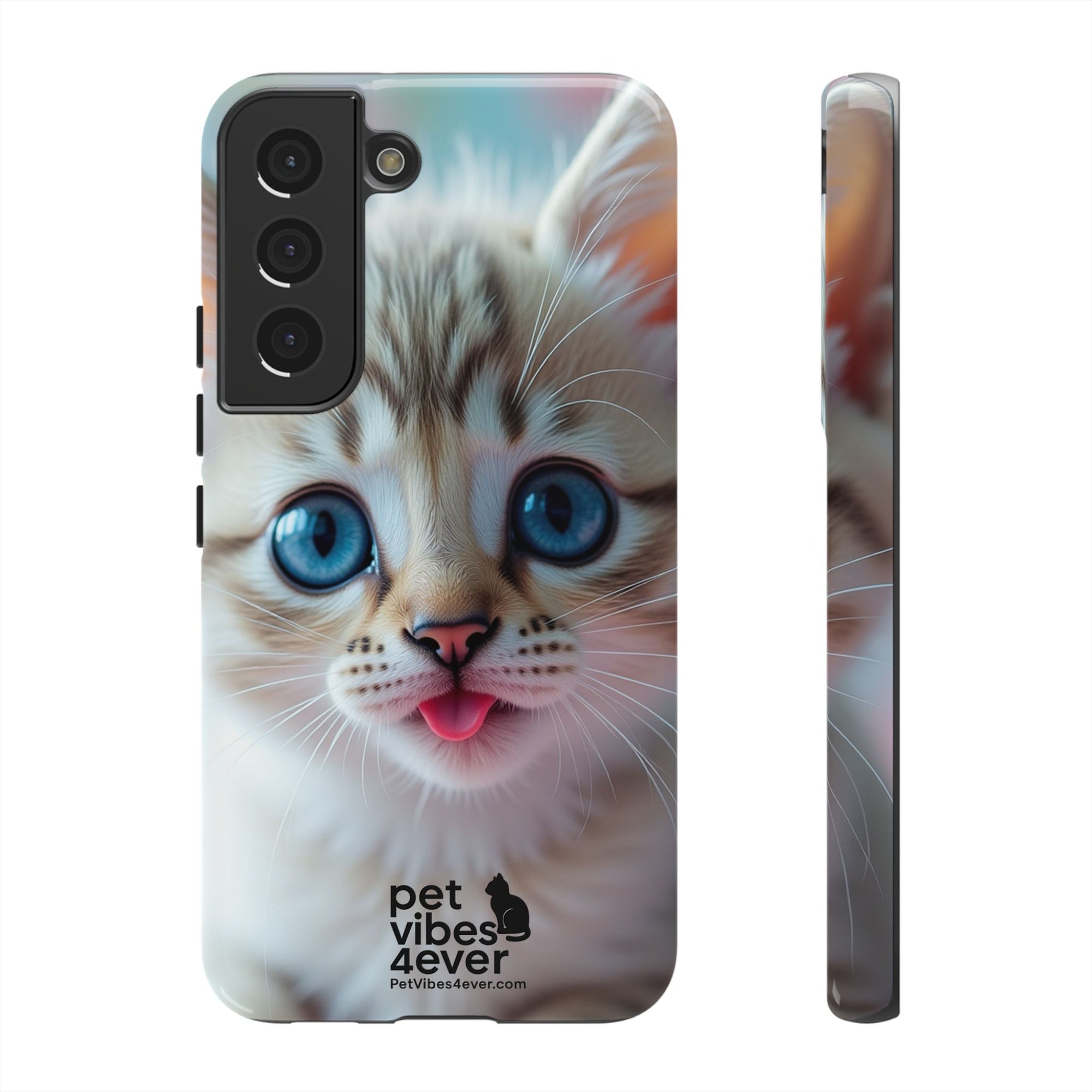 Cute Cat Phone Case with Pet Vibes, Perfect Gift for Cat Lovers, Fun Tech Accessories for Birthdays, Animal Lovers, Kawaii Style