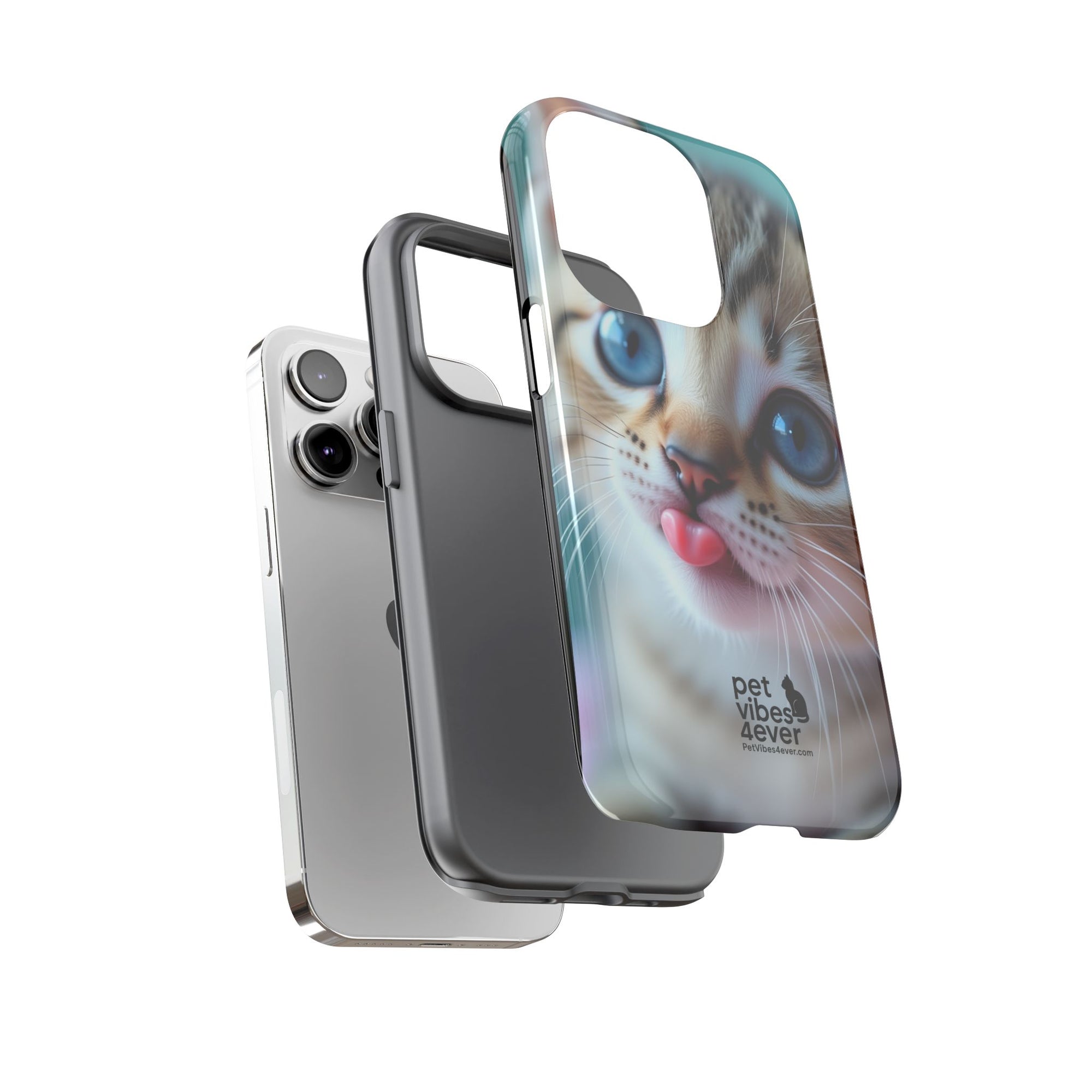 Cute Cat Phone Case, Pet Lover Gift, Funny Animal Protector, Cute Tech Accessories, Cat Mom Gift
