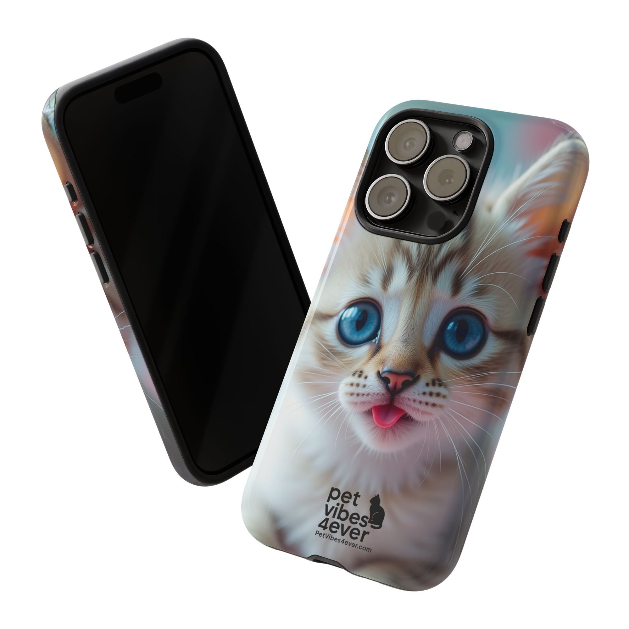 Cute Cat Phone Case, Pet Lover Gift, Unique Phone Cover, Animal Design Accessory, Fun Pet Vibes, Kitty Protection Shell