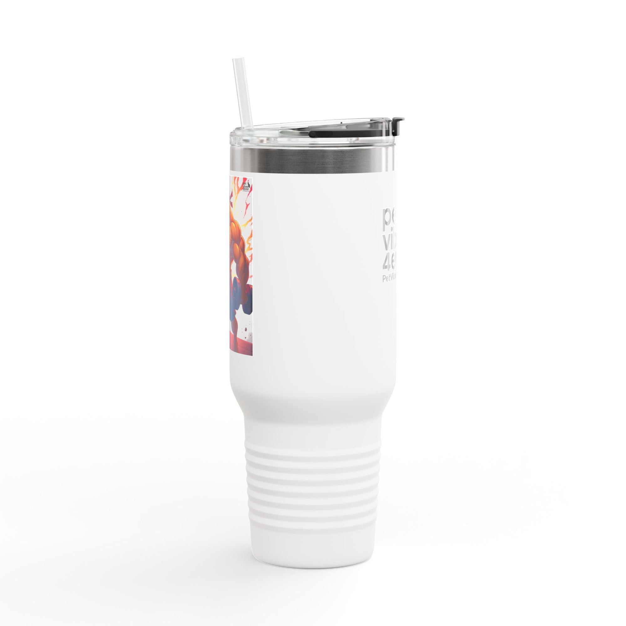 Personalized Pet Vibes Insulated Travel Mug, Perfect for Animal Lovers, Great for Road Trips, Coffee, Tea, Gifts