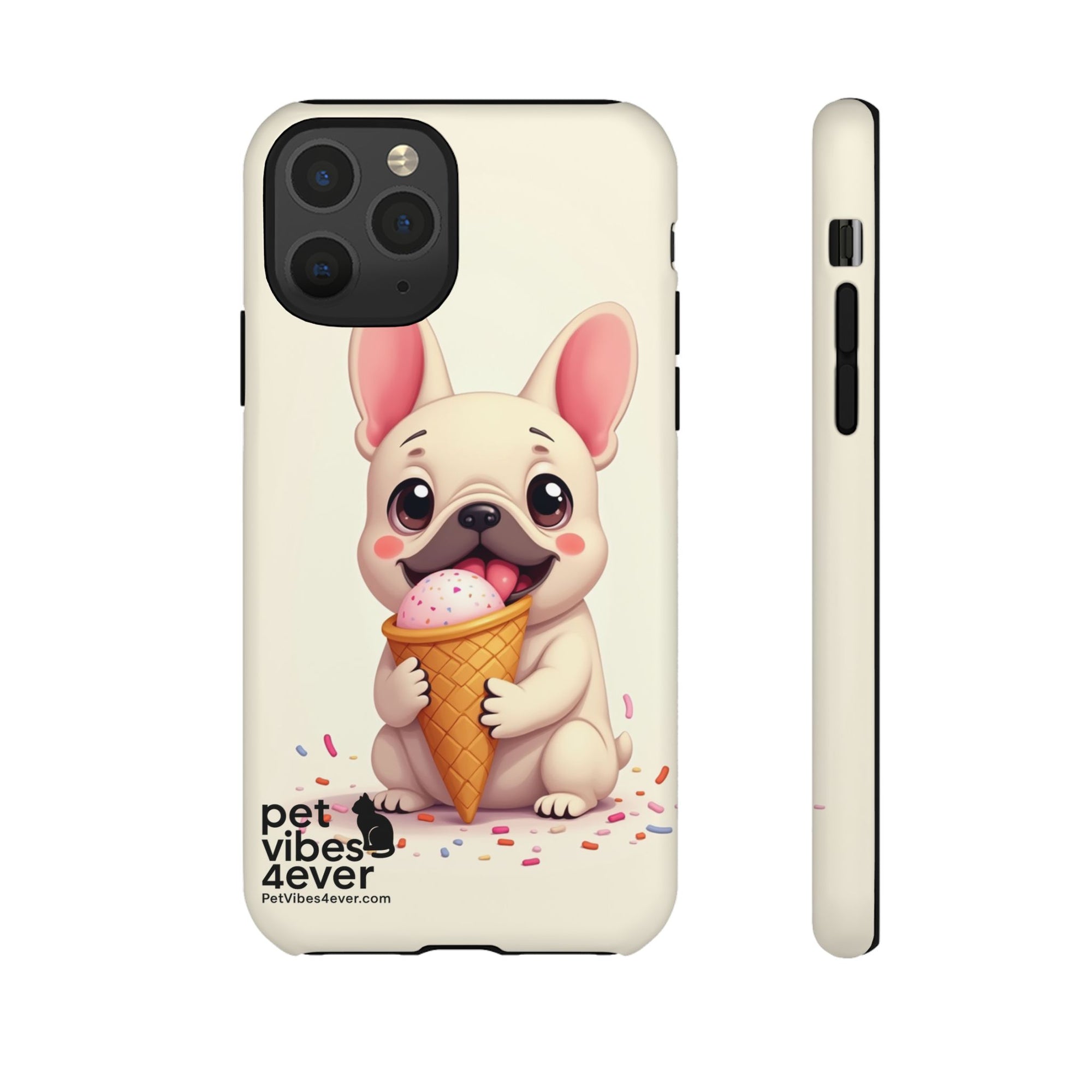 Cute Dog Case, Adorable Puppy Phone Cover, Pet Lover Gift, Ice Cream Design, Fun Accessories for Pet Owners