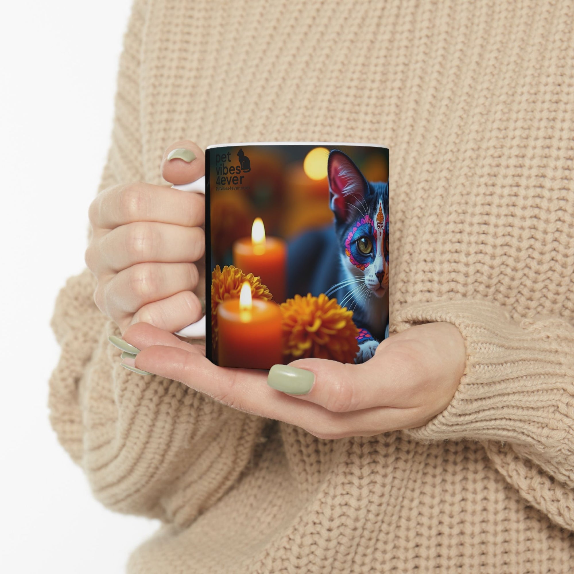 Colorful Cat Ceramic Mug - Perfect for Cat Lovers, Gift for Birthdays, Cute Home Decor, Coffee Tea Lover, Unique Artwork