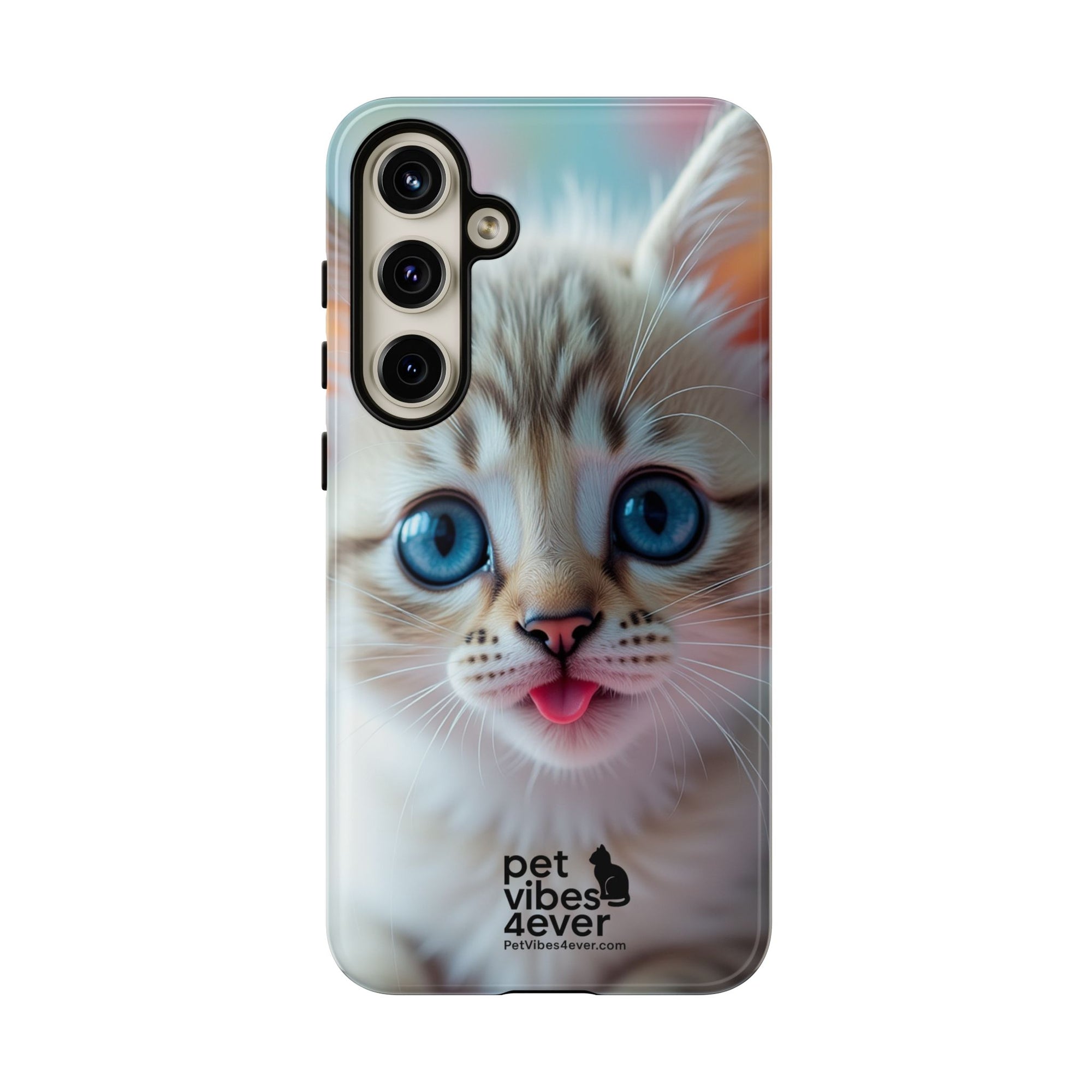 Cute Cat Phone Case with Pet Vibes, Perfect Gift for Cat Lovers, Fun Tech Accessories for Birthdays, Animal Lovers, Kawaii Style