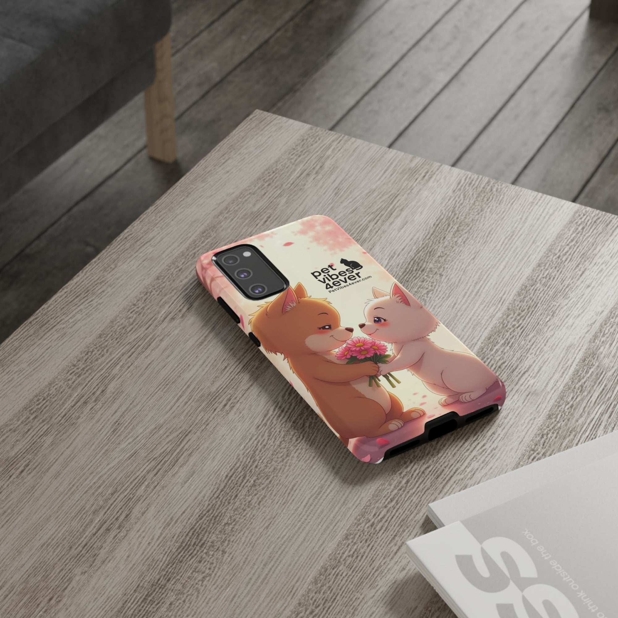Cute Pet Themed Phone Case, Animal Lovers Gift, Valentine's Day, Cute Phone Cover, Pet Vibes Forever