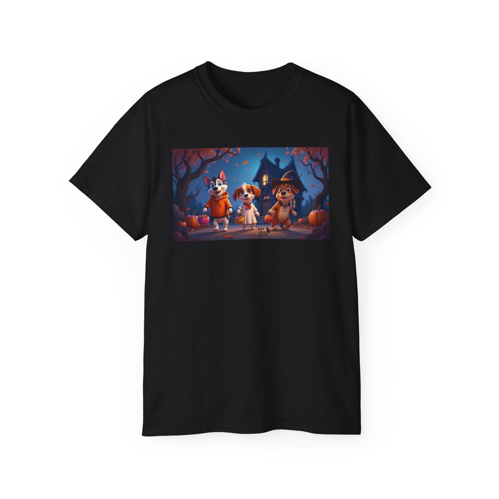 Whimsical Halloween Animal Tee, Unisex Cotton Shirt, Cute Graphic Tee, Fall Festival Apparel, Spooky Season Gift