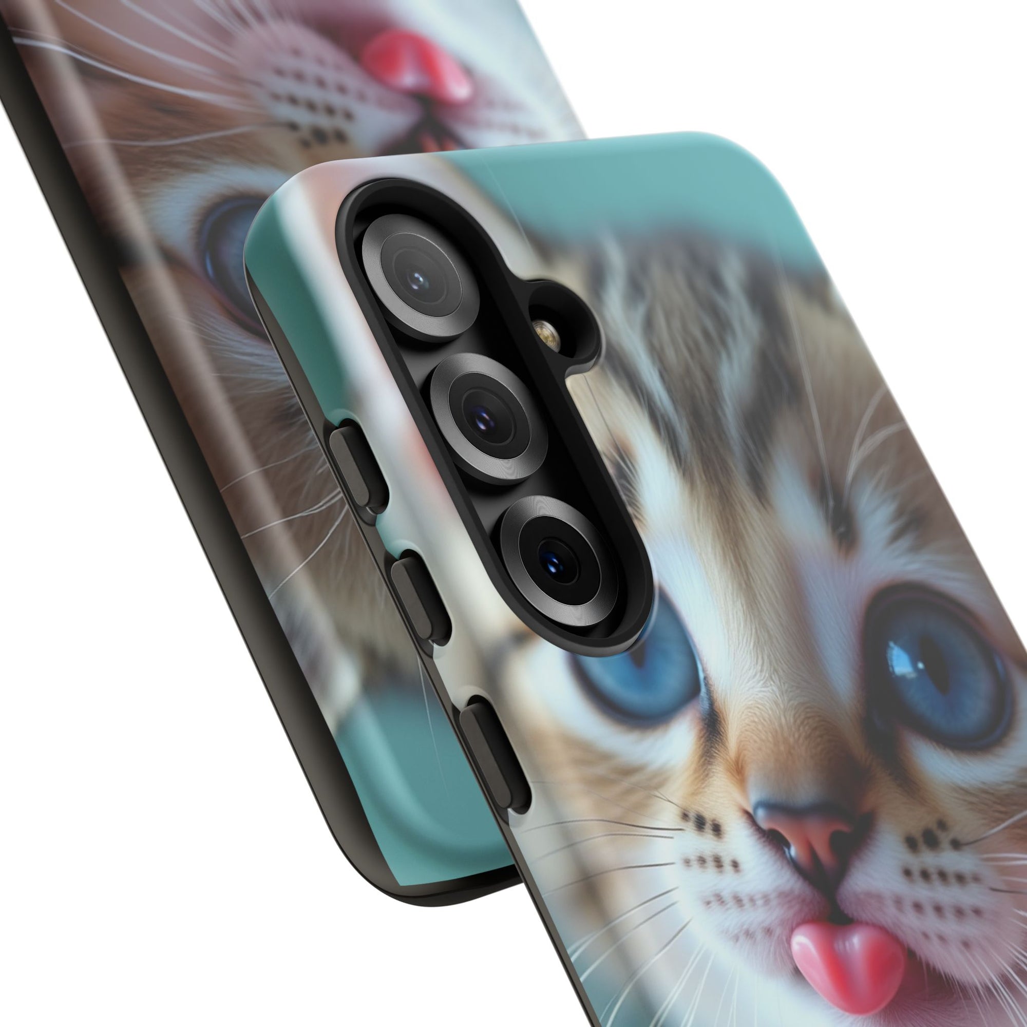 Cute Cat Phone Case, Pet Lover Gift, Durable Phone Cover, Animal Print Case, Cute Kitten Accessory