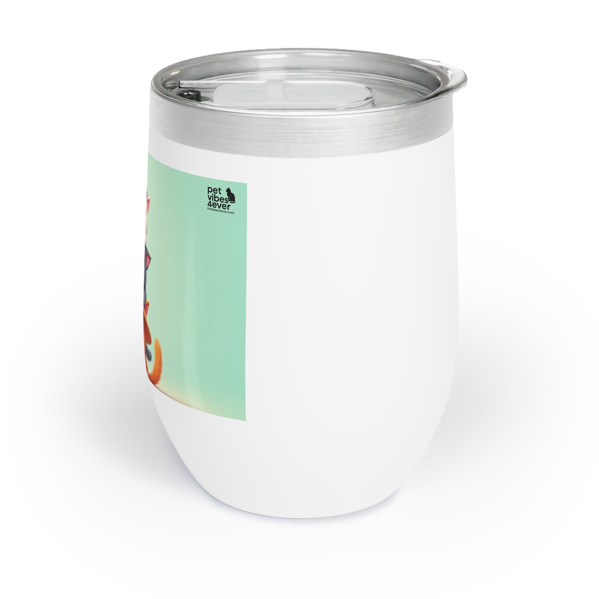 Cute Cat Wine Tumbler, Fun Drinkware for Cat Lovers, Perfect Gift for Birthdays, Wine Night, Pet Celebrations