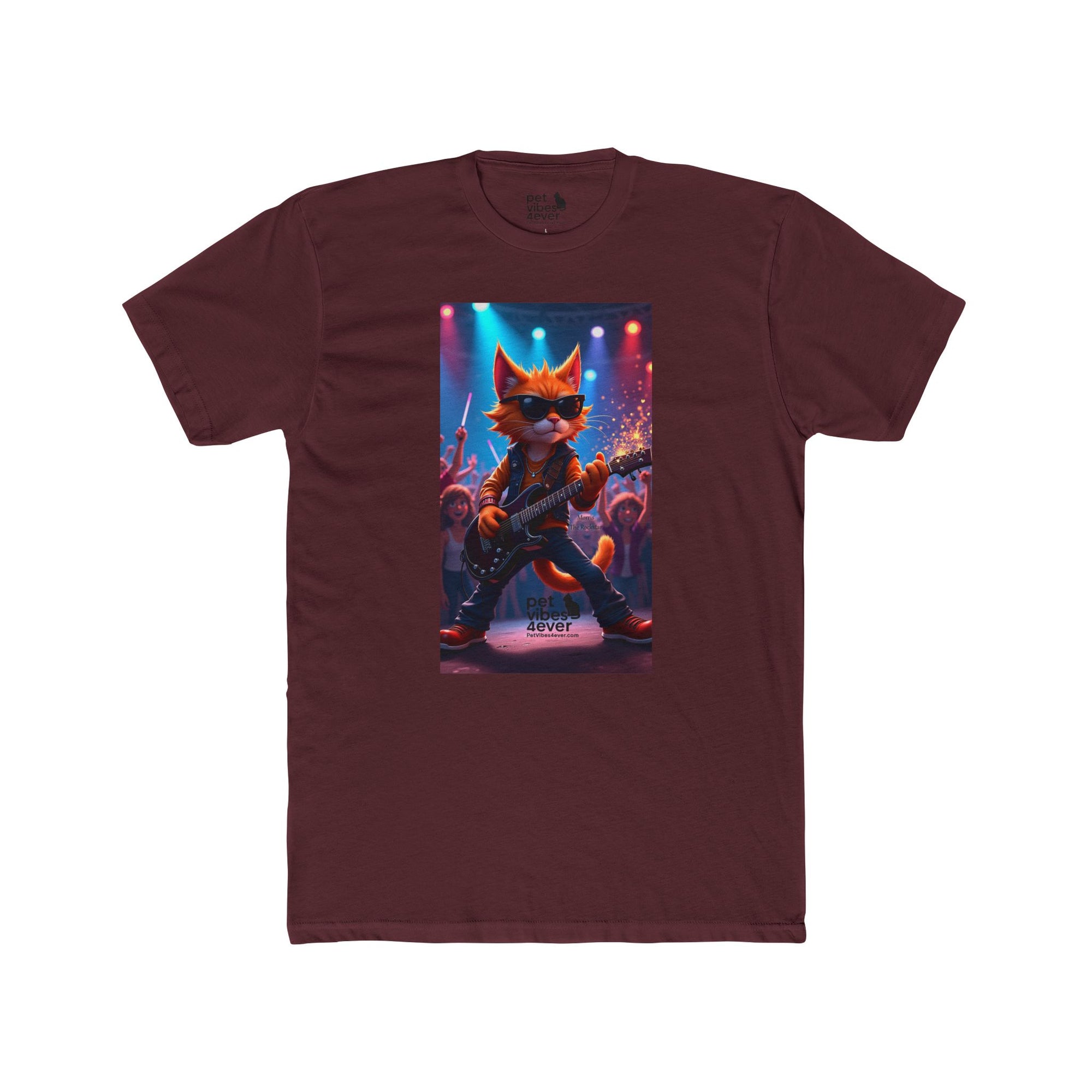 Rock Star Cat Unisex Tee | Fun Graphic Tee, Music Lover Gift, Funky Style, Concert Outfit, Cute Animal Shirt