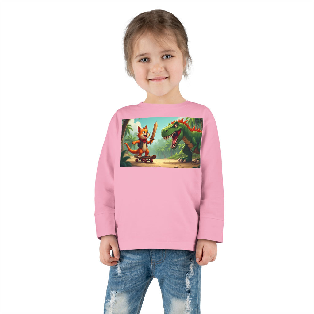 Whimsical Dinosaur Adventure Toddler Long Sleeve Tee - Perfect for Playdates, Birthdays, Family Outings, and Everyday Fun, Kids' [...]