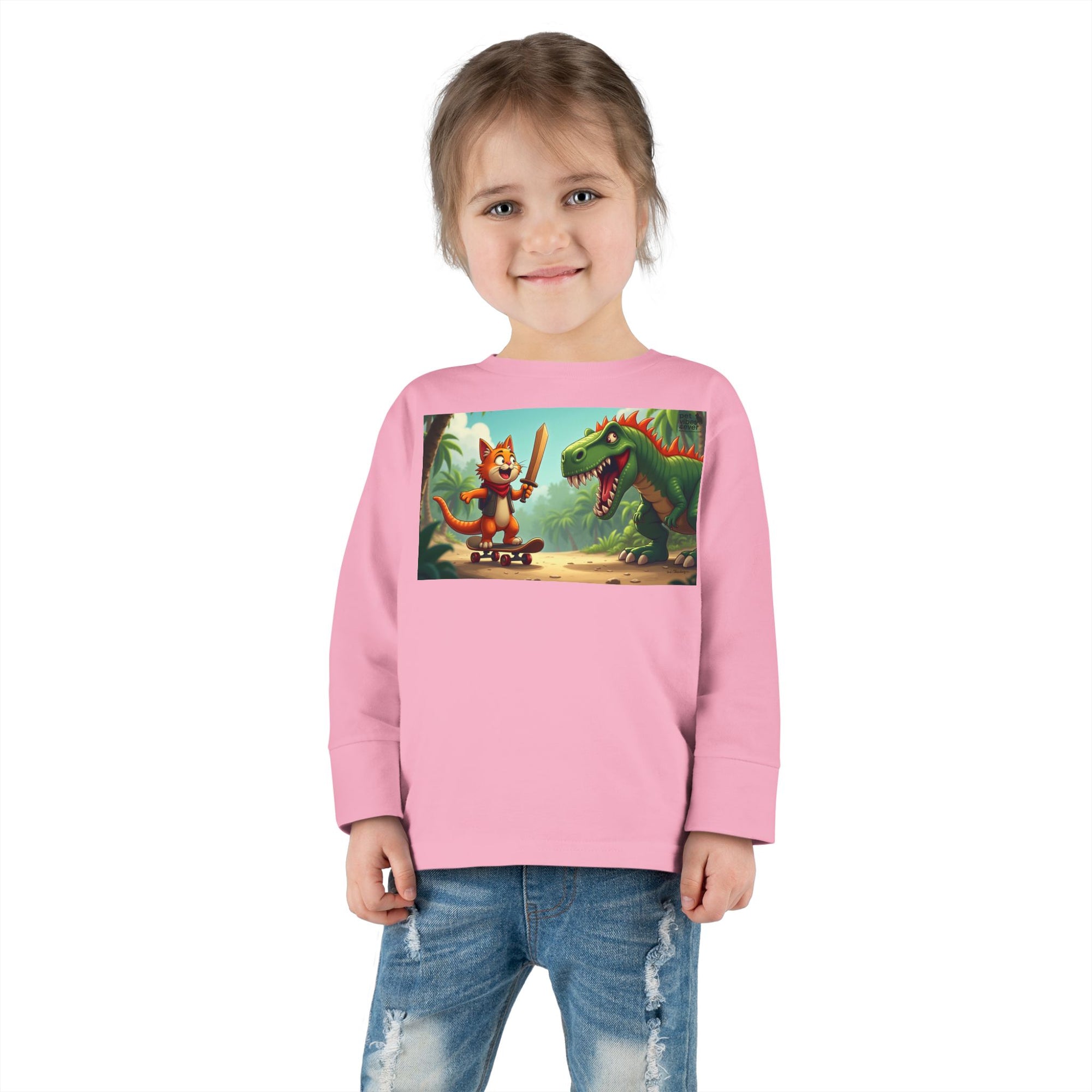 Whimsical Dinosaur Adventure Toddler Long Sleeve Tee - Perfect for Playdates, Birthdays, Family Outings, and Everyday Fun, Kids' [...]
