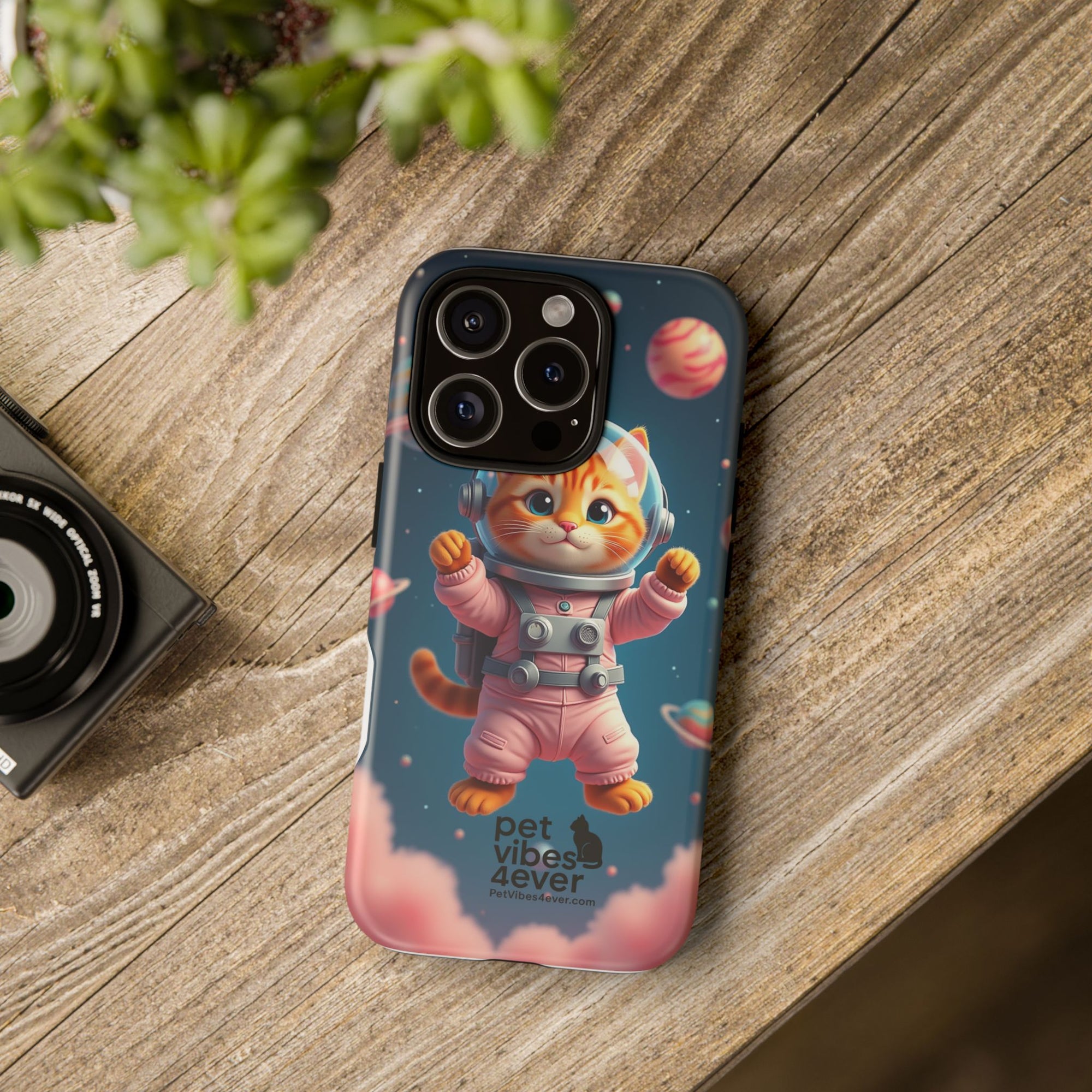 Cute Cat Phone Case, Cat Lovers Gift, Astrological Accessories, Fun Tech Gear, Space Theme Phone Cover