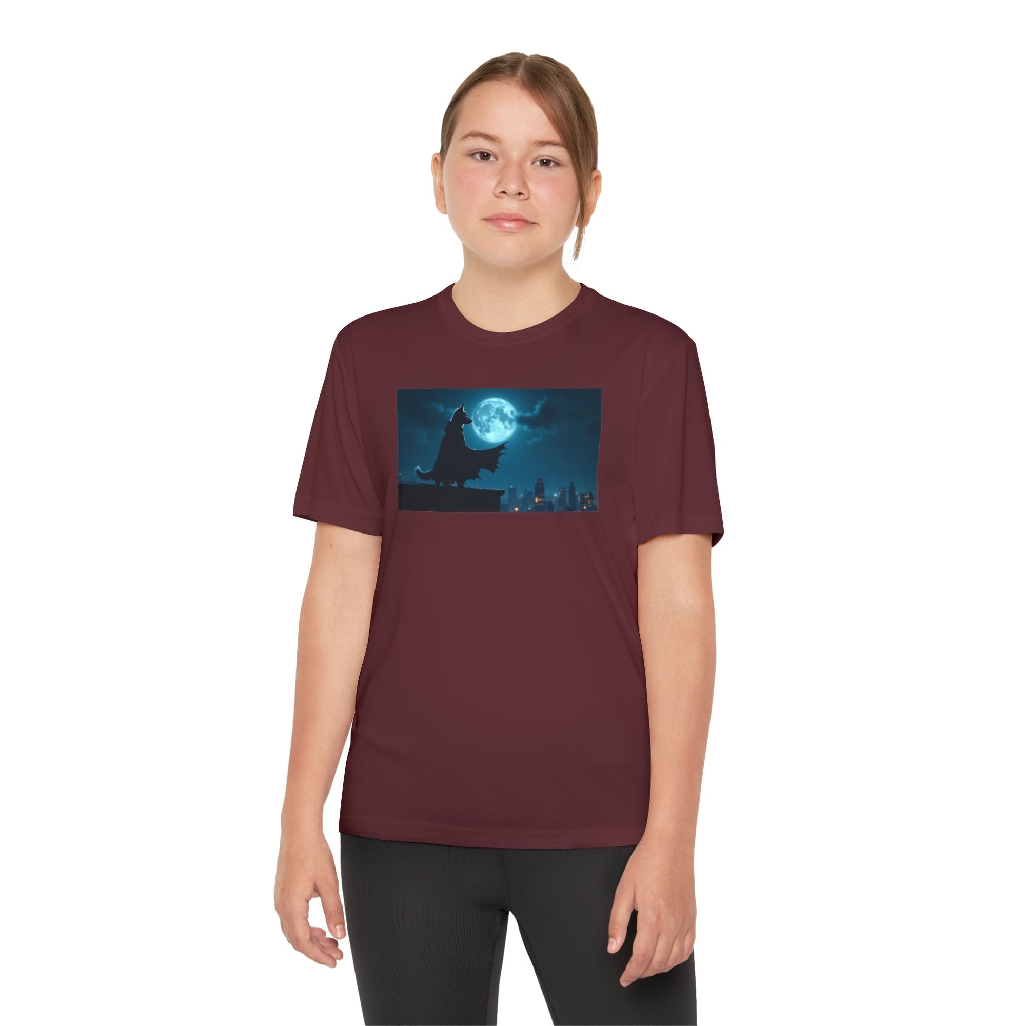 Youth Competitor Tee with Bold Eclipse Design, Perfect for Sports Events, Birthdays, Fun Outings, Team Spirit, Unique Gift Idea