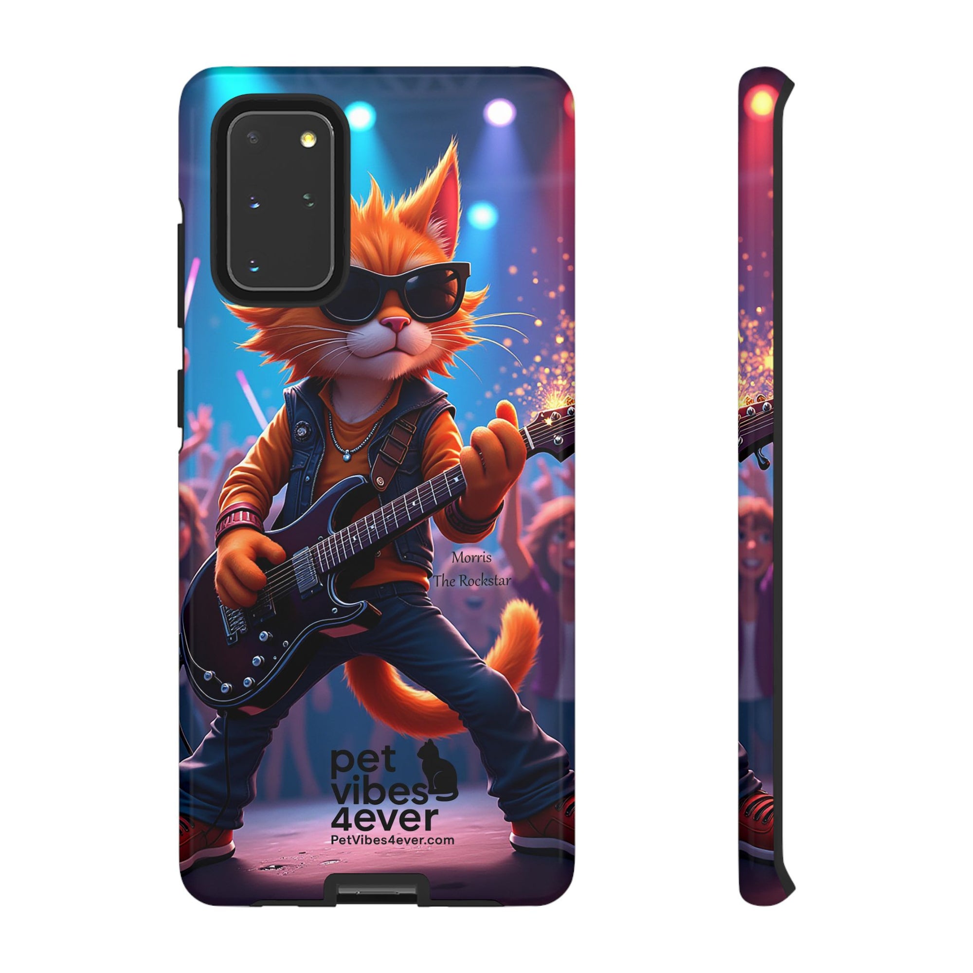 Guitar Cat Phone Case | Fun Pet Vibes | Unique Gift for Cat Lovers, Music Fans, Pet Owners, Birthday, Holidays, Personal Use