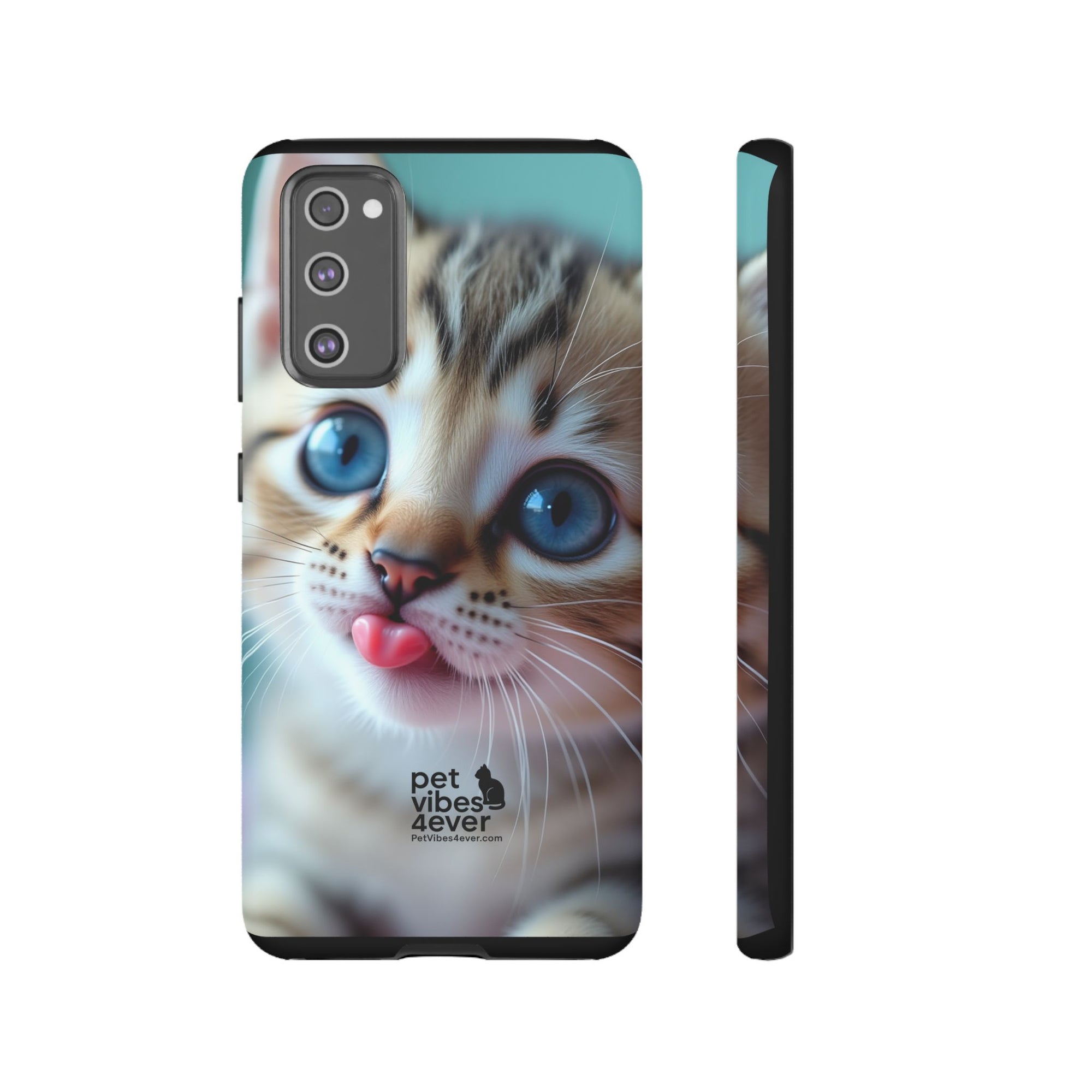 Cute Cat Phone Case, Pet Lover Gift, Durable Phone Cover, Animal Print Case, Cute Kitten Accessory