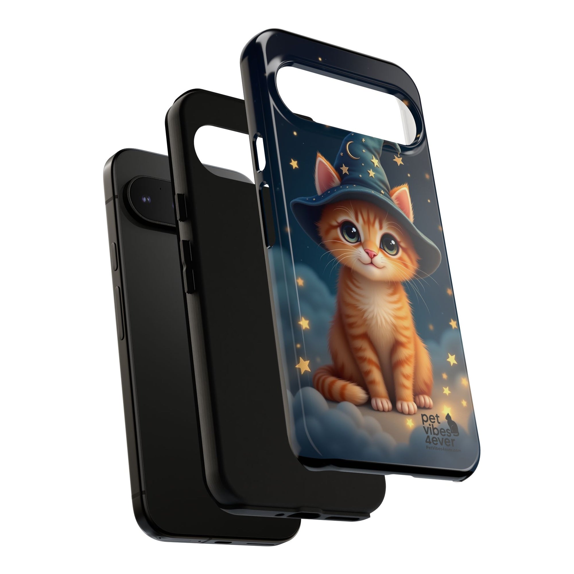 Cat-Themed Phone Case, Cute Cat Case, Pet Lover Gift, Kawaii Phone Accessory, Celestial Cat Design, Stylish Gadget Protector