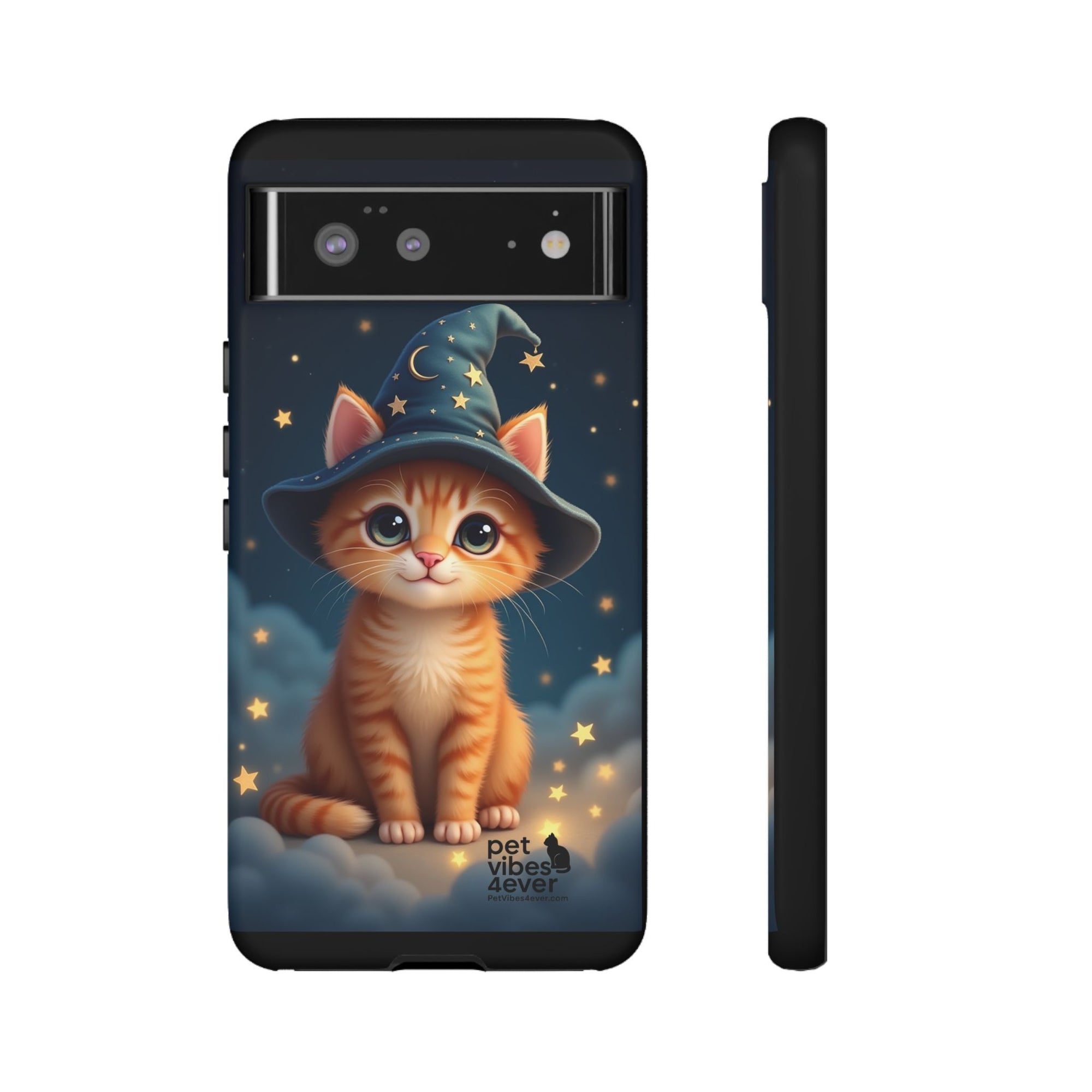 Cat-Themed Phone Case, Cute Cat Case, Pet Lover Gift, Kawaii Phone Accessory, Celestial Cat Design, Stylish Gadget Protector