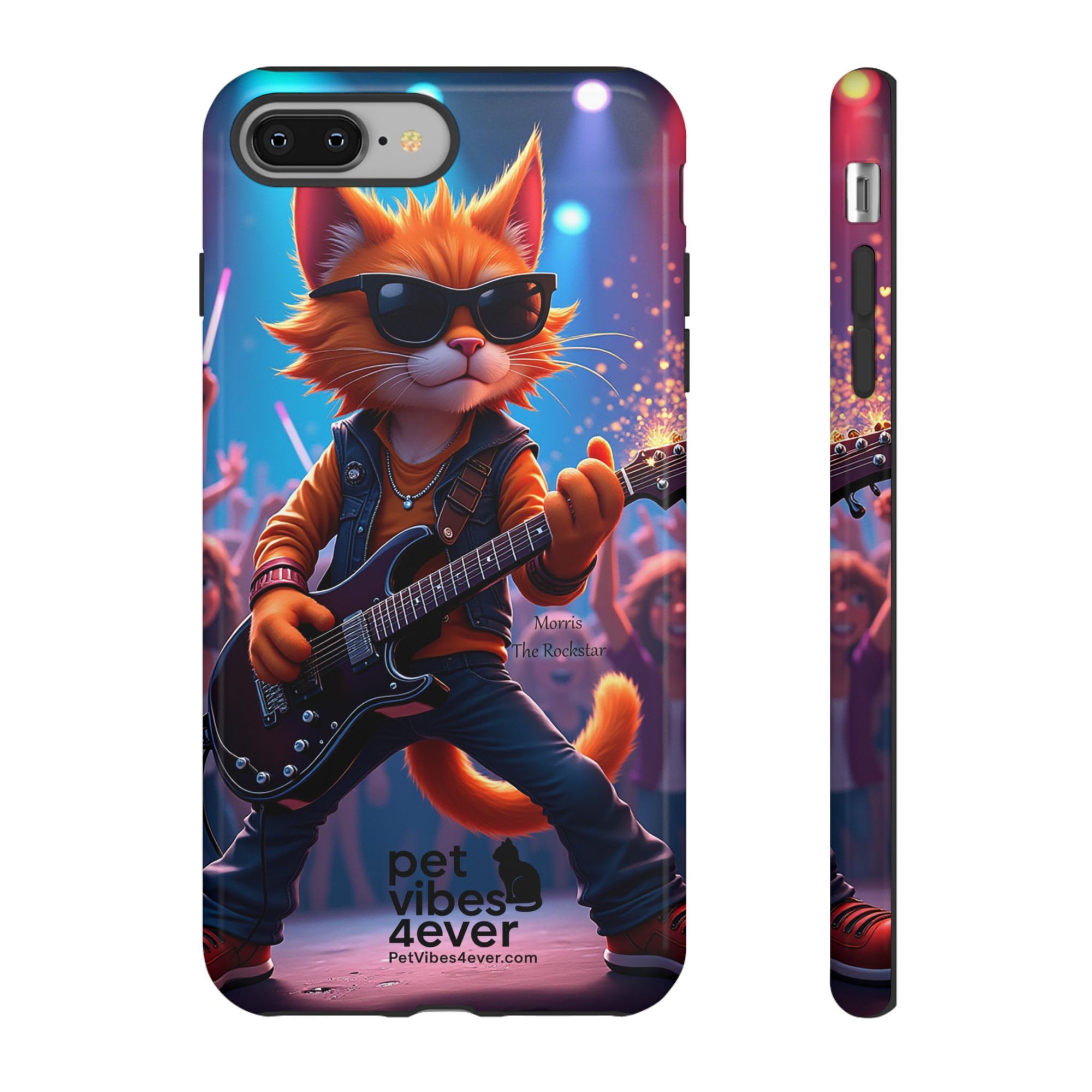 Rocking Cat Phone Case, Fun Cat Phone Cover, Cool Pet Vibes Gift, Music Lover Accessory, Unique Cat Phone Case