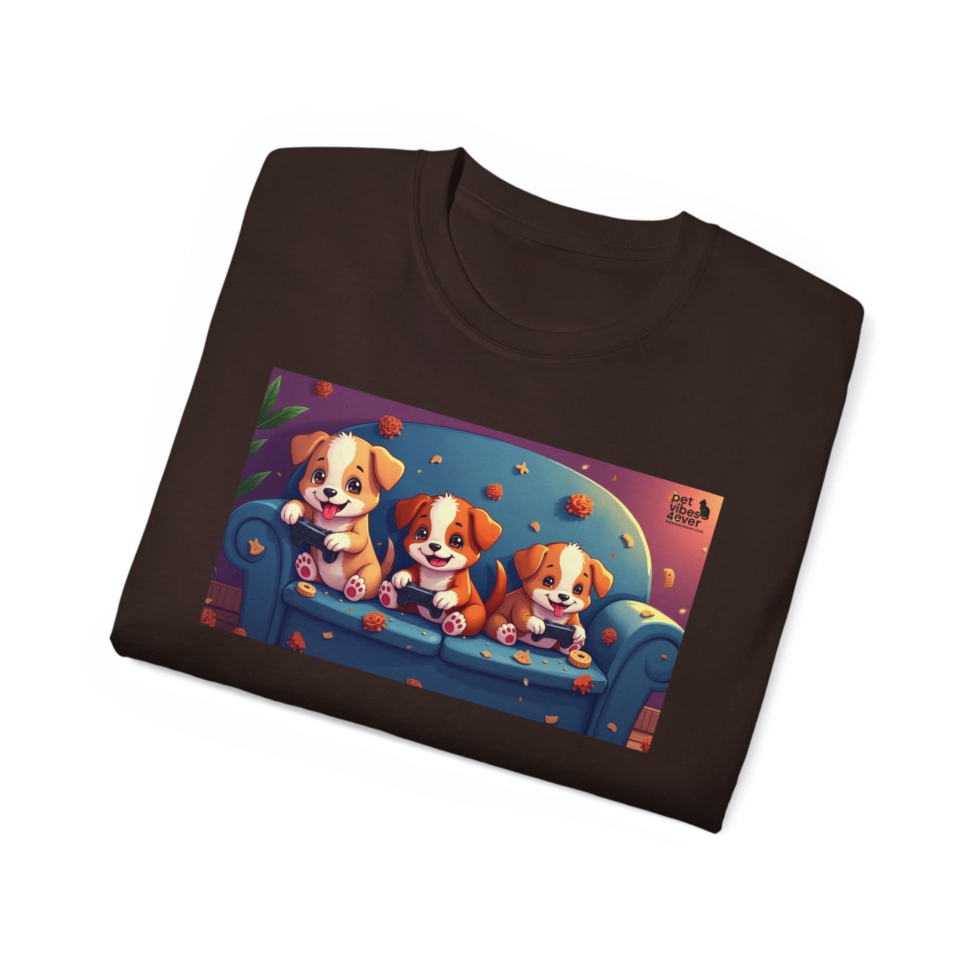 Cute Puppy Friends Unisex Tee, Pet Lover Gift, Dog Themed Shirt, Casual Wear, Animal Lover Apparel