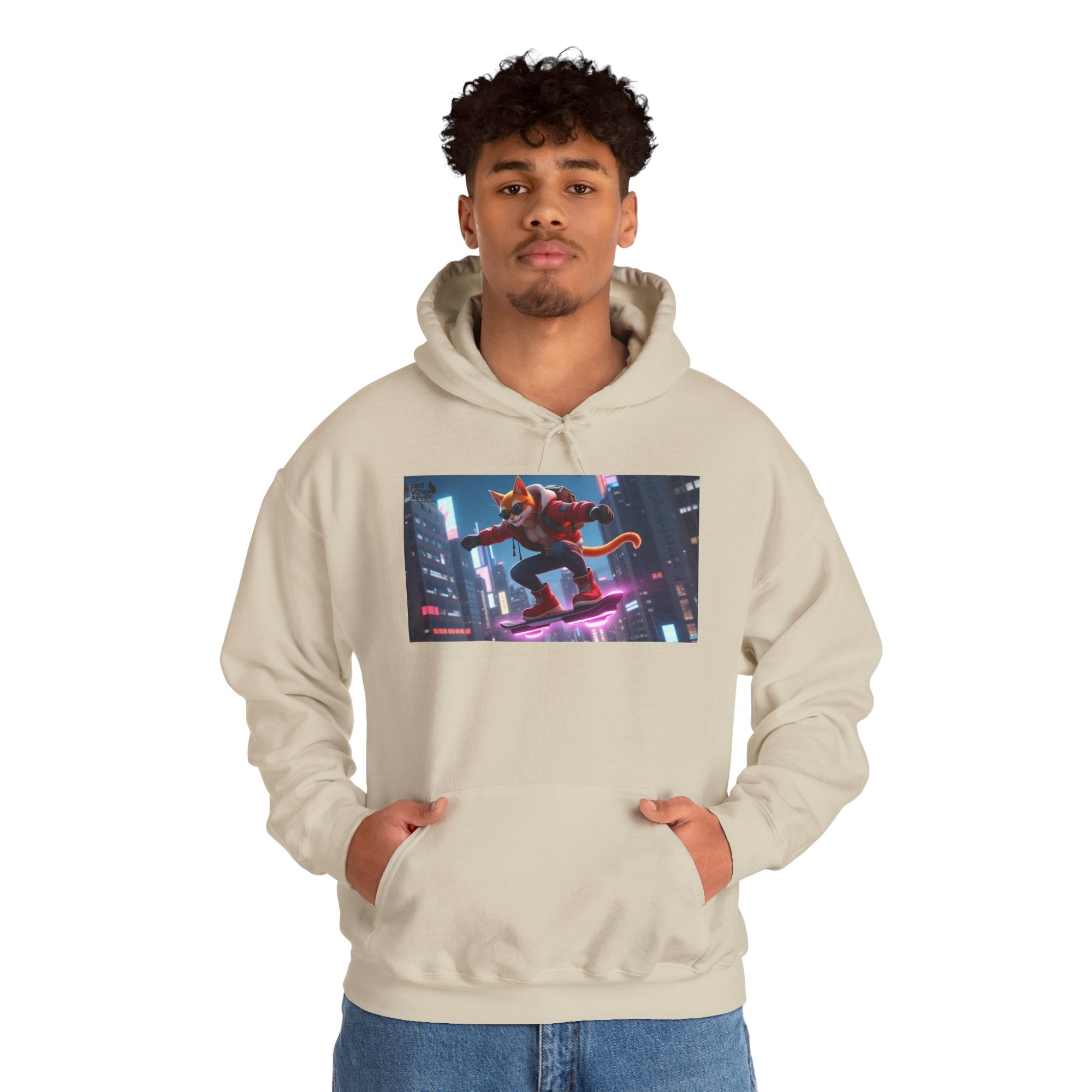 Urban Jungle Unisex Hoodie - Retro Neon Design, Streetwear Sweatshirt, Perfect for Teens, Gift for Video Game Lovers, Cozy Layering