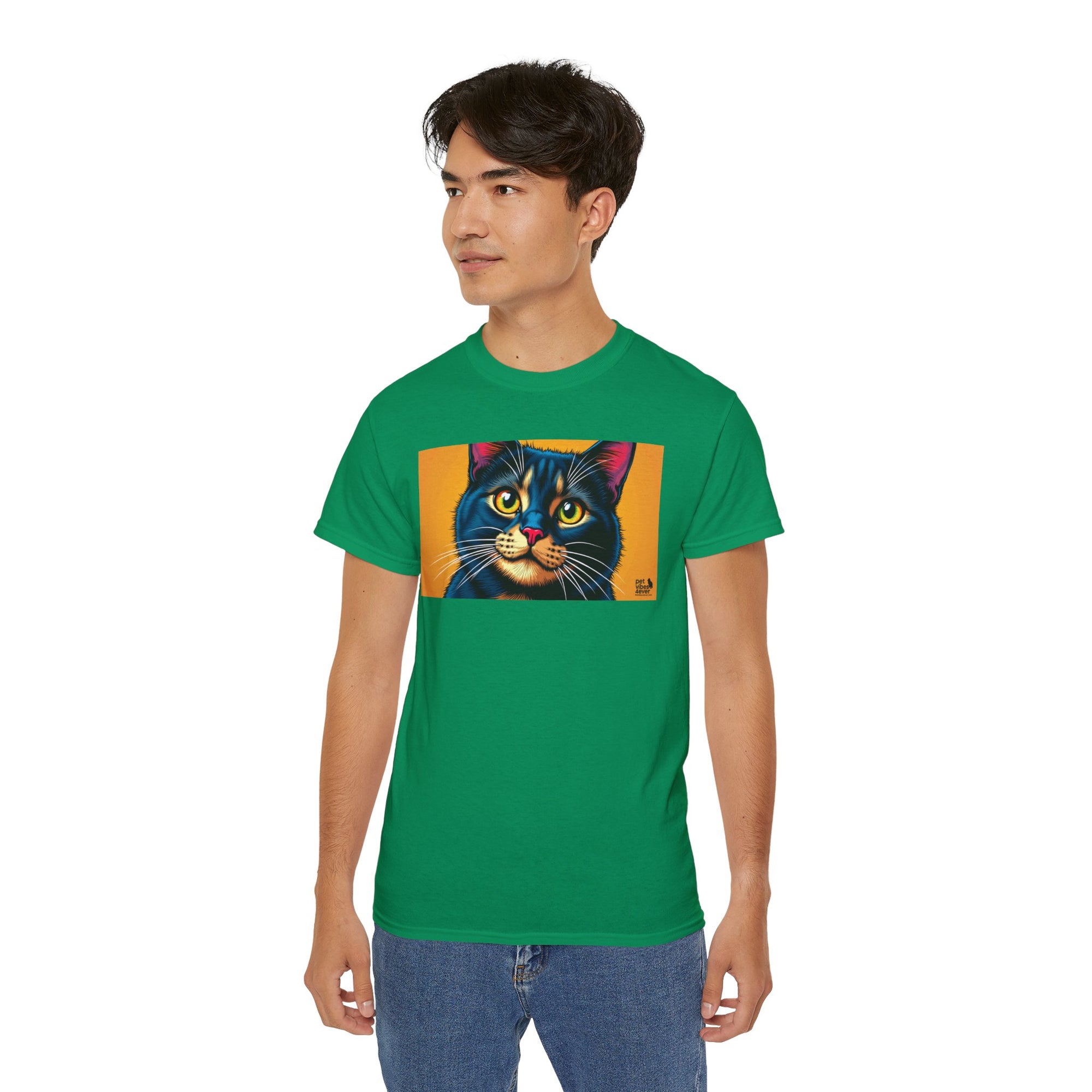 Whimsical Cat Art Tee, Funny Cat Lover Shirt, Gift for Cat Owners, Unique Pet Theme Apparel, Cozy Everyday Wear, Birthday Gift