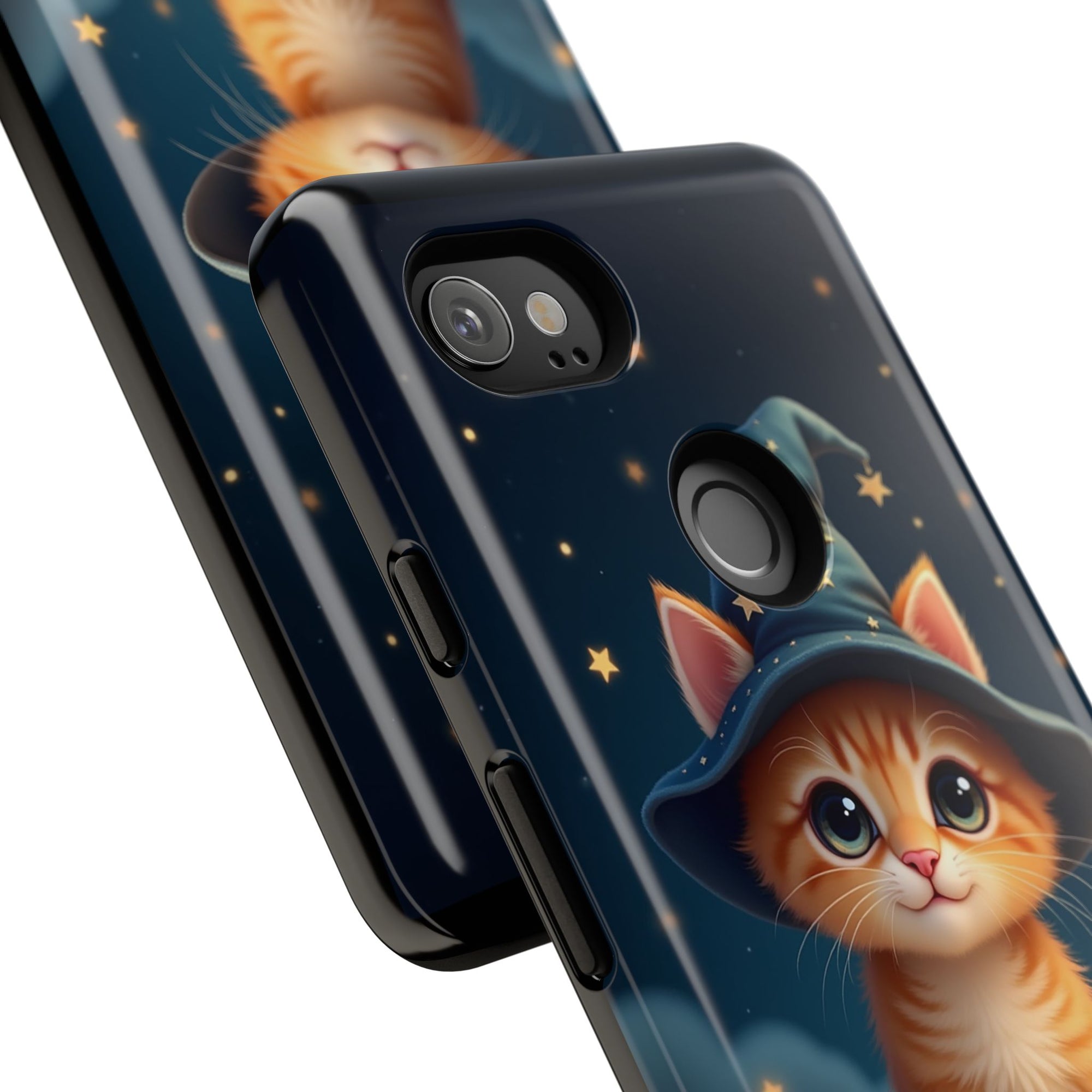 Cat-Themed Phone Case, Cute Cat Case, Pet Lover Gift, Kawaii Phone Accessory, Celestial Cat Design, Stylish Gadget Protector