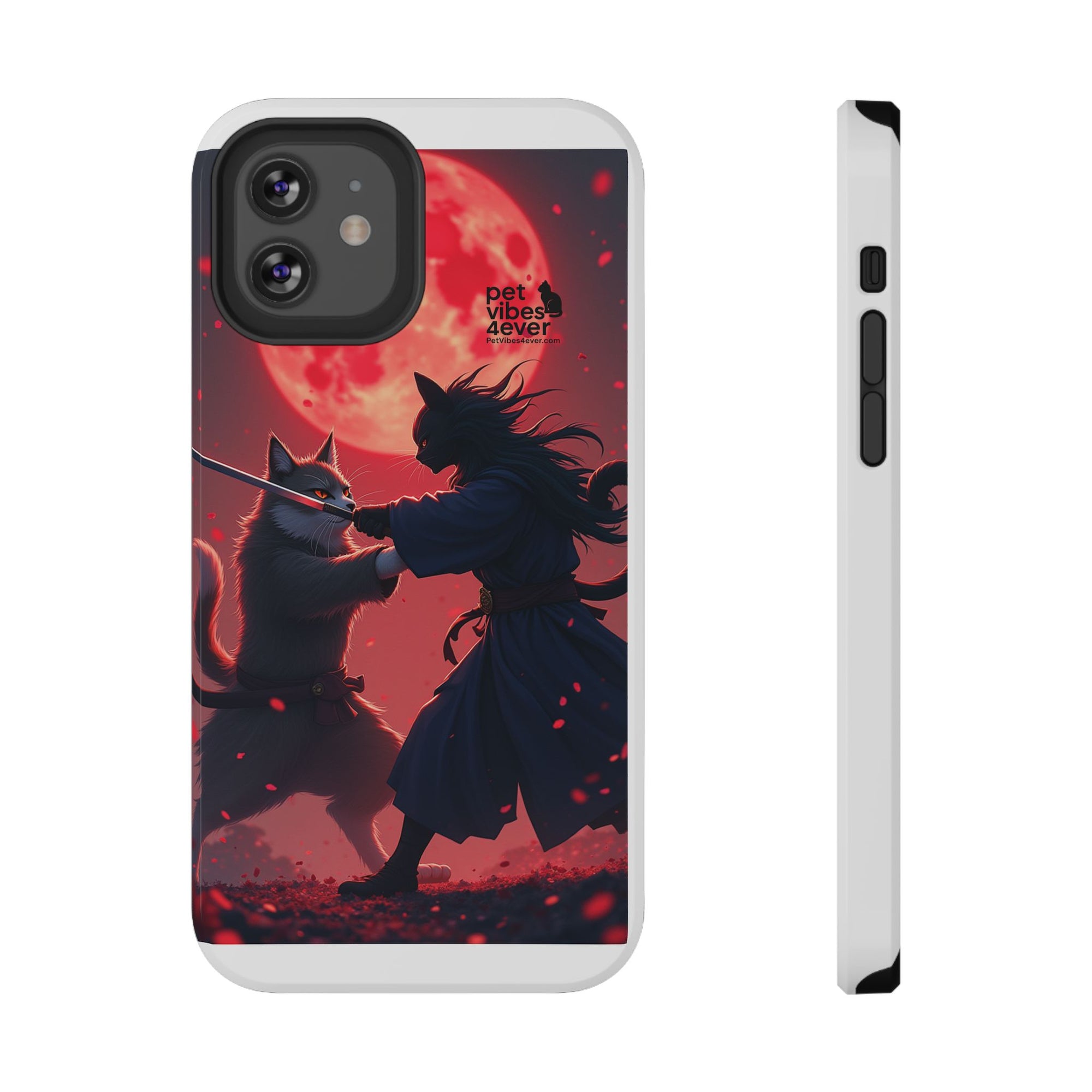 Samurai Cat Phone Case – Impact-Resistant, Pet Lovers, Cool Tech Accessories, Anime Aesthetic, Unique Gifts