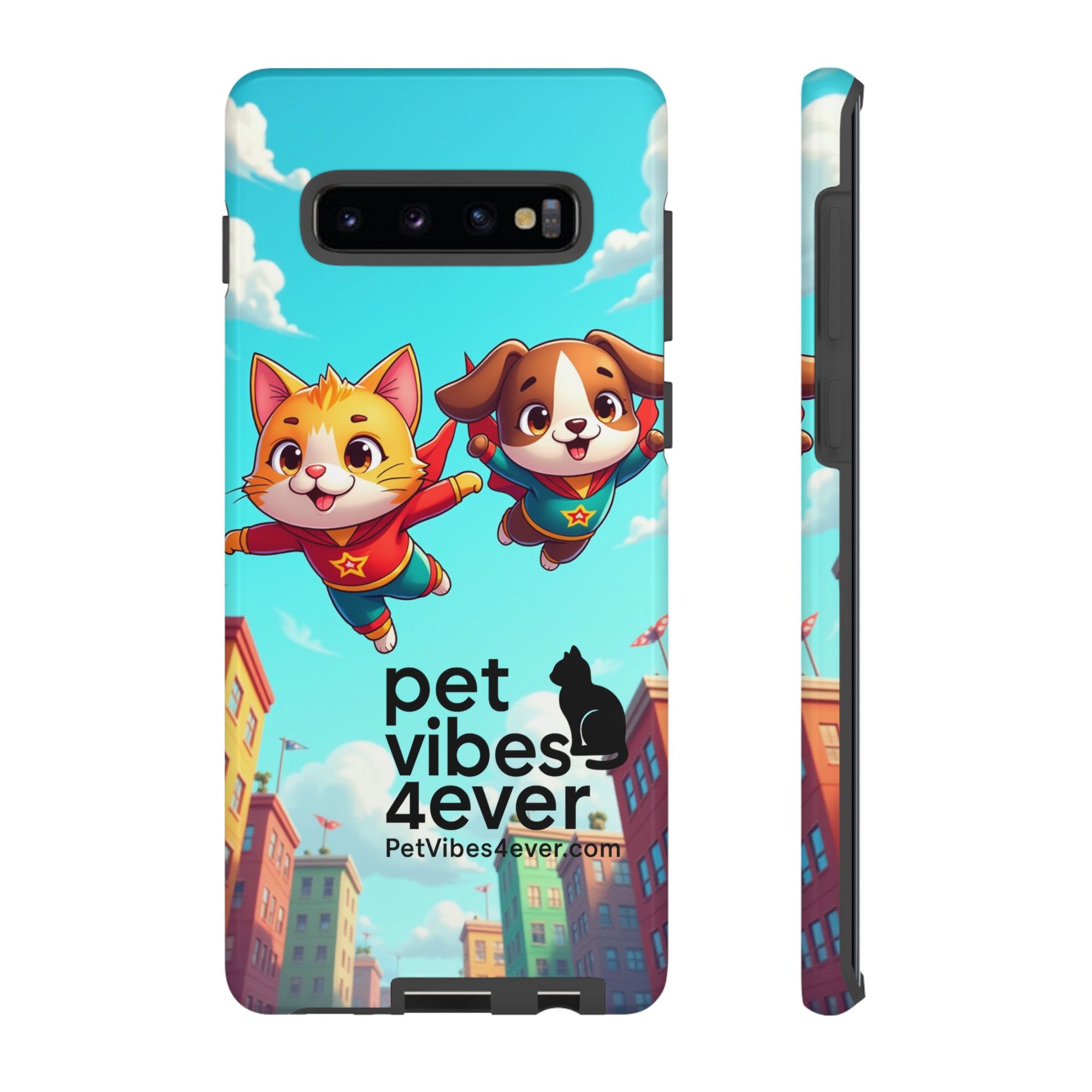 Pet Vibes Forever Tough Phone Cases, Cute Dog and Cat Design, Pet Lover Gift, Fun Phone Accessory, Animal Theme Decor