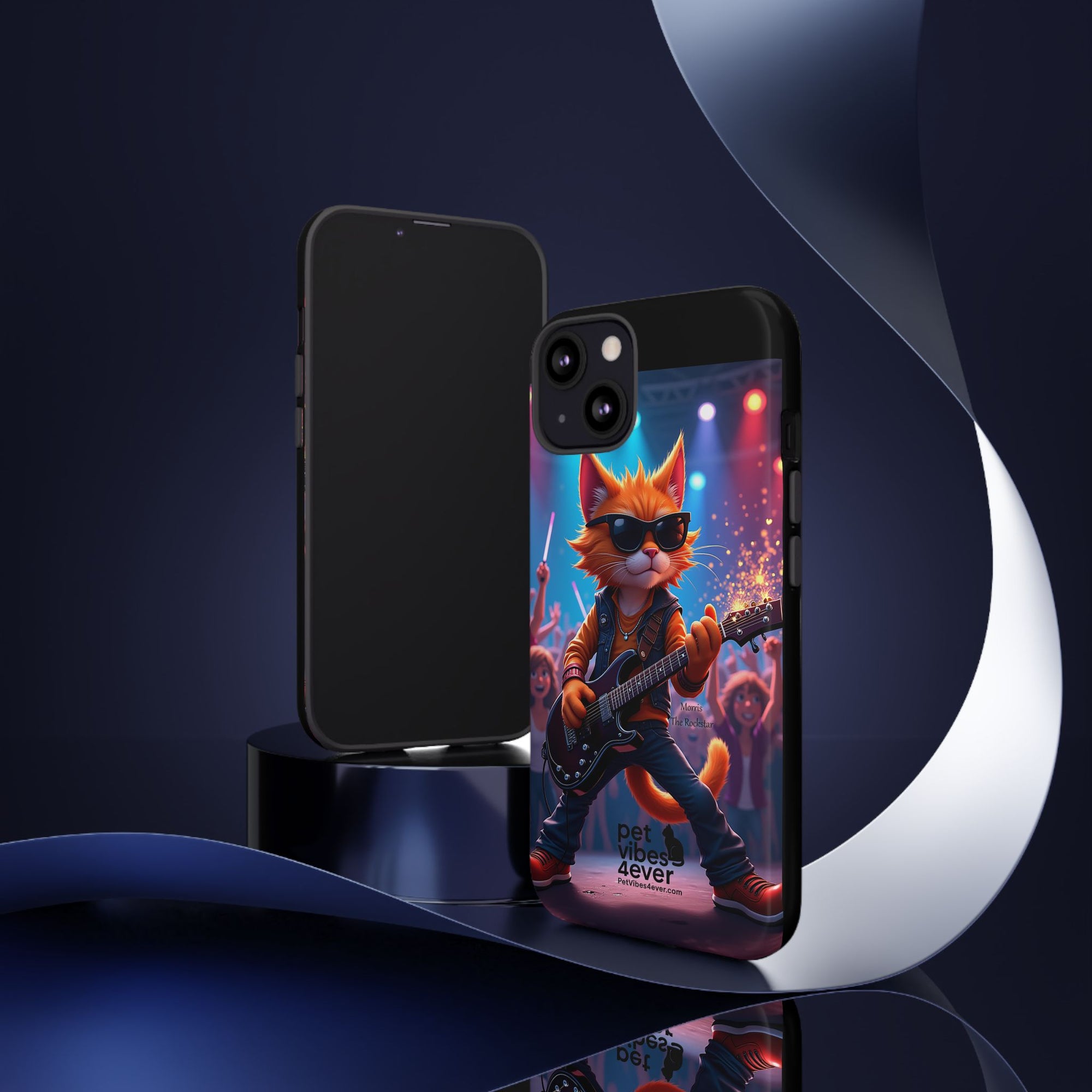 Rocking Cat Phone Case, Fun Cat Phone Cover, Cool Pet Vibes Gift, Music Lover Accessory, Unique Cat Phone Case