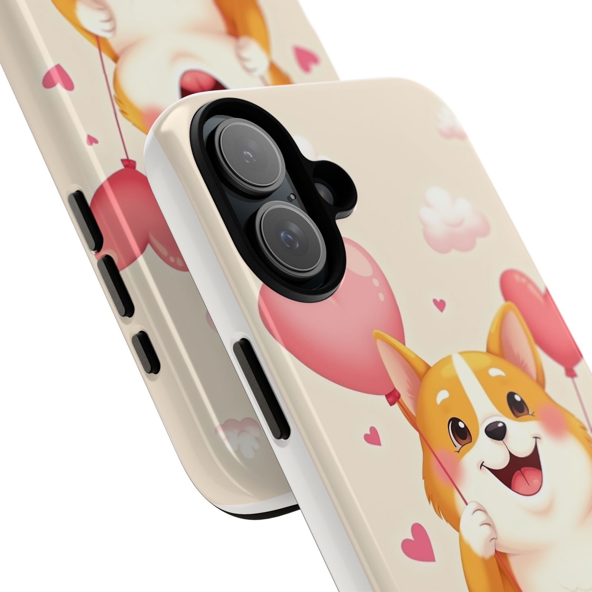 Corgi Love Phone Case, Cute Pet Gift, Animal Lover Accessory, Custom Phone Cover, Valentine's Day Gift