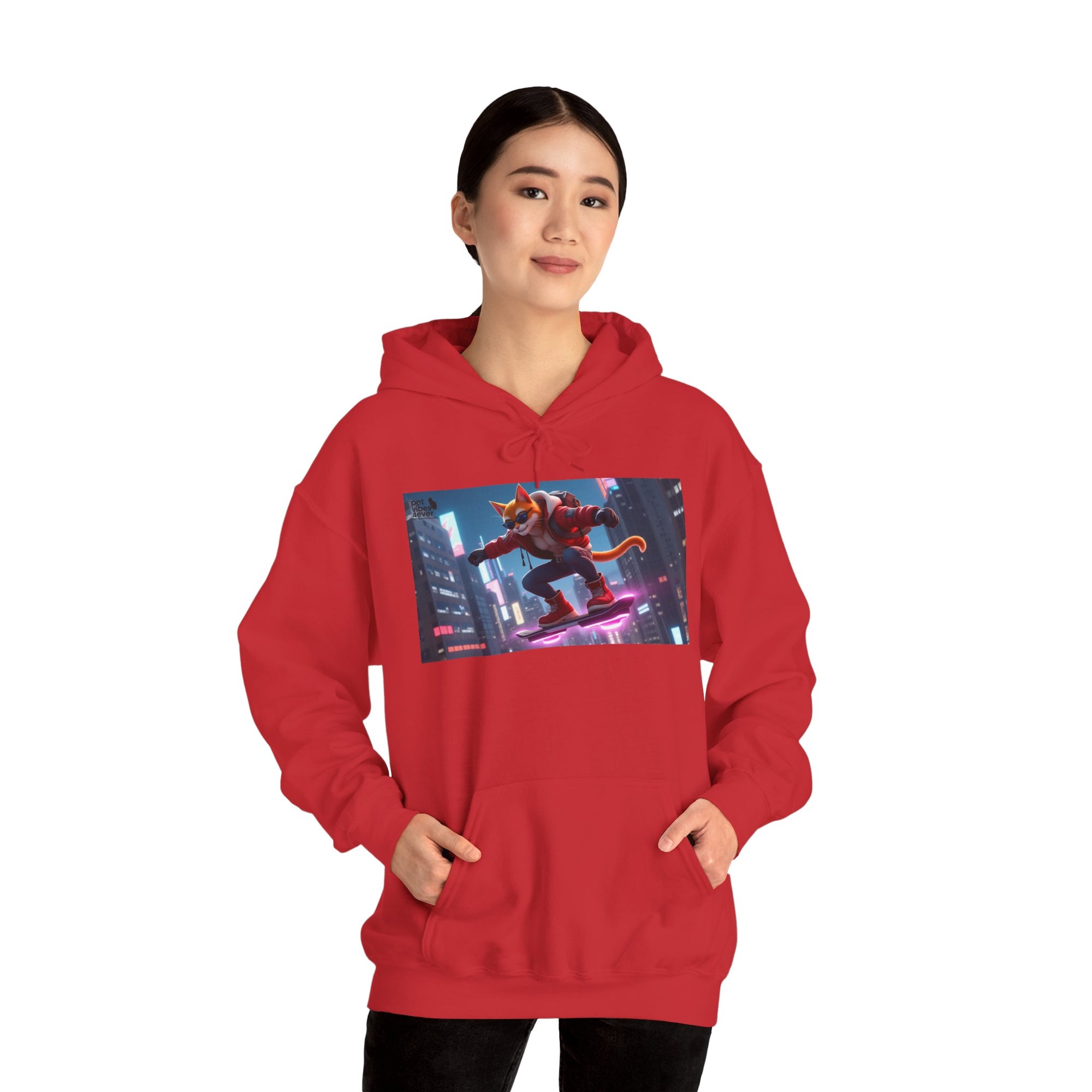 Urban Jungle Unisex Hoodie - Retro Neon Design, Streetwear Sweatshirt, Perfect for Teens, Gift for Video Game Lovers, Cozy Layering