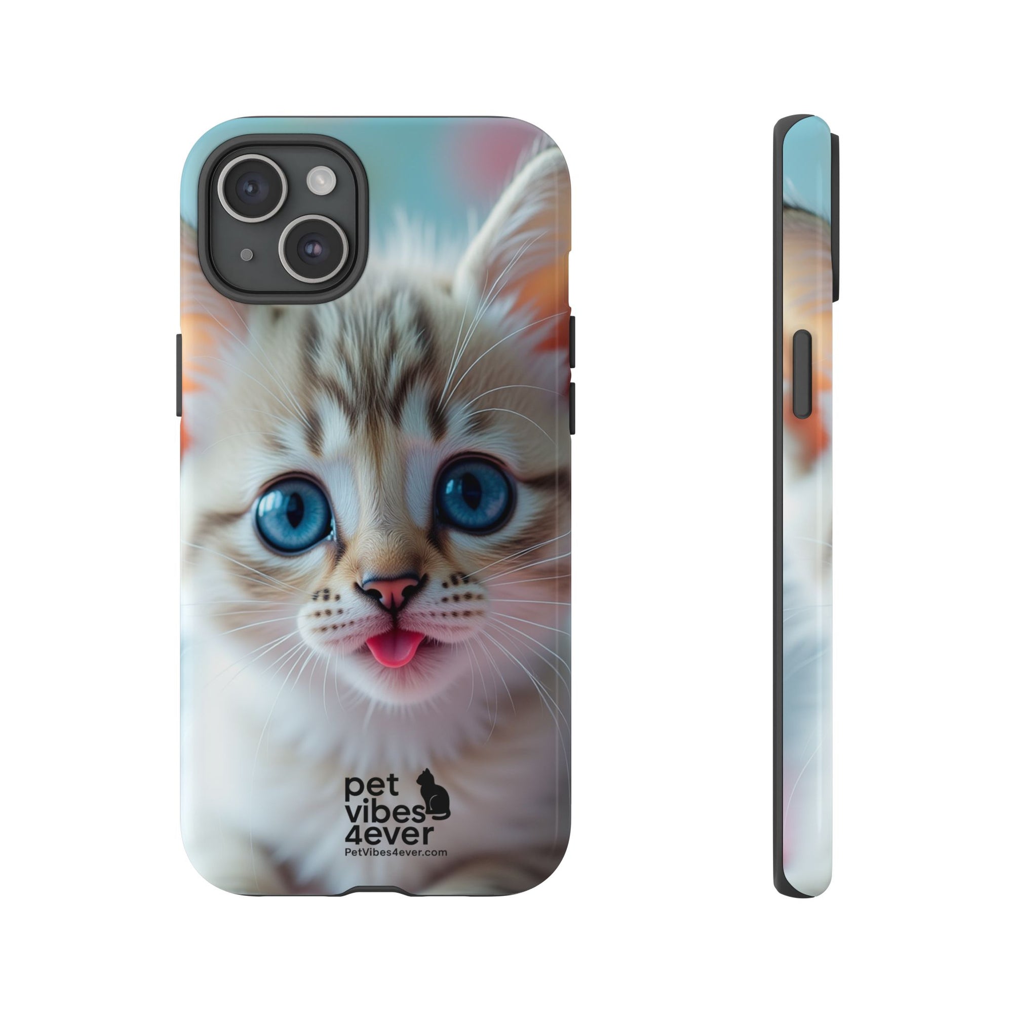 Cute Cat Phone Case, Pet Lover Gift, Unique Phone Cover, Animal Design Accessory, Fun Pet Vibes, Kitty Protection Shell
