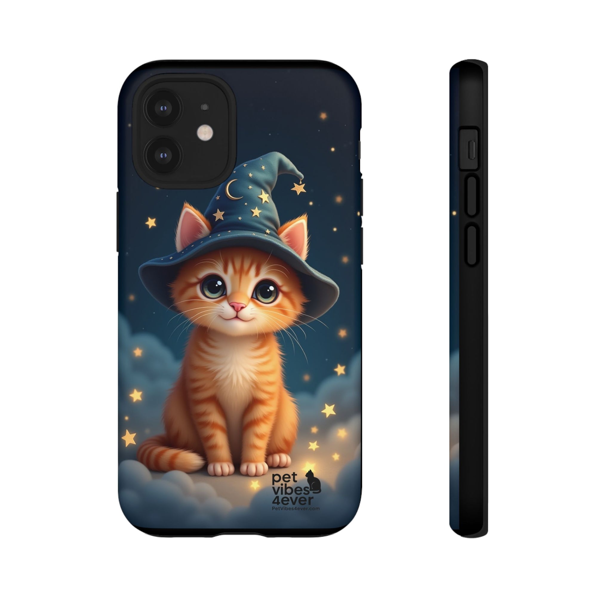 Cat-Themed Phone Case, Cute Cat Case, Pet Lover Gift, Kawaii Phone Accessory, Celestial Cat Design, Stylish Gadget Protector