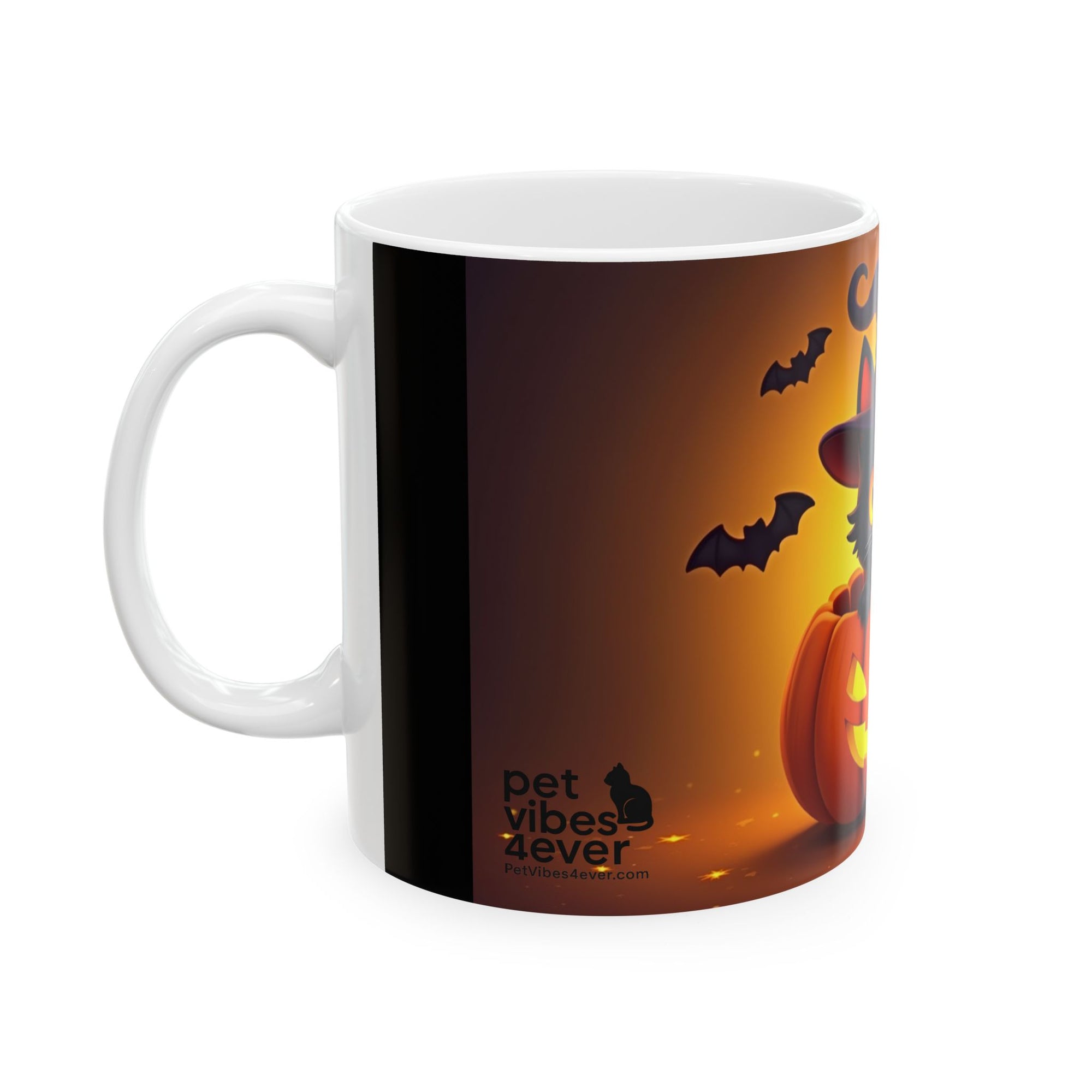 Halloween Cat Pumpkin Mug - Perfect for Coffee Lovers, Holiday Gifts, Spooky Decor, Cat Enthusiasts, or Fall Celebrations