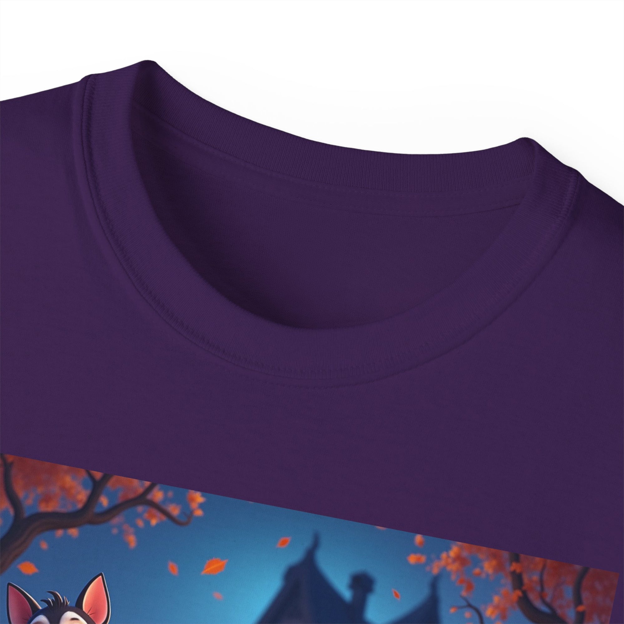 Whimsical Halloween Animal Tee, Unisex Cotton Shirt, Cute Graphic Tee, Fall Festival Apparel, Spooky Season Gift