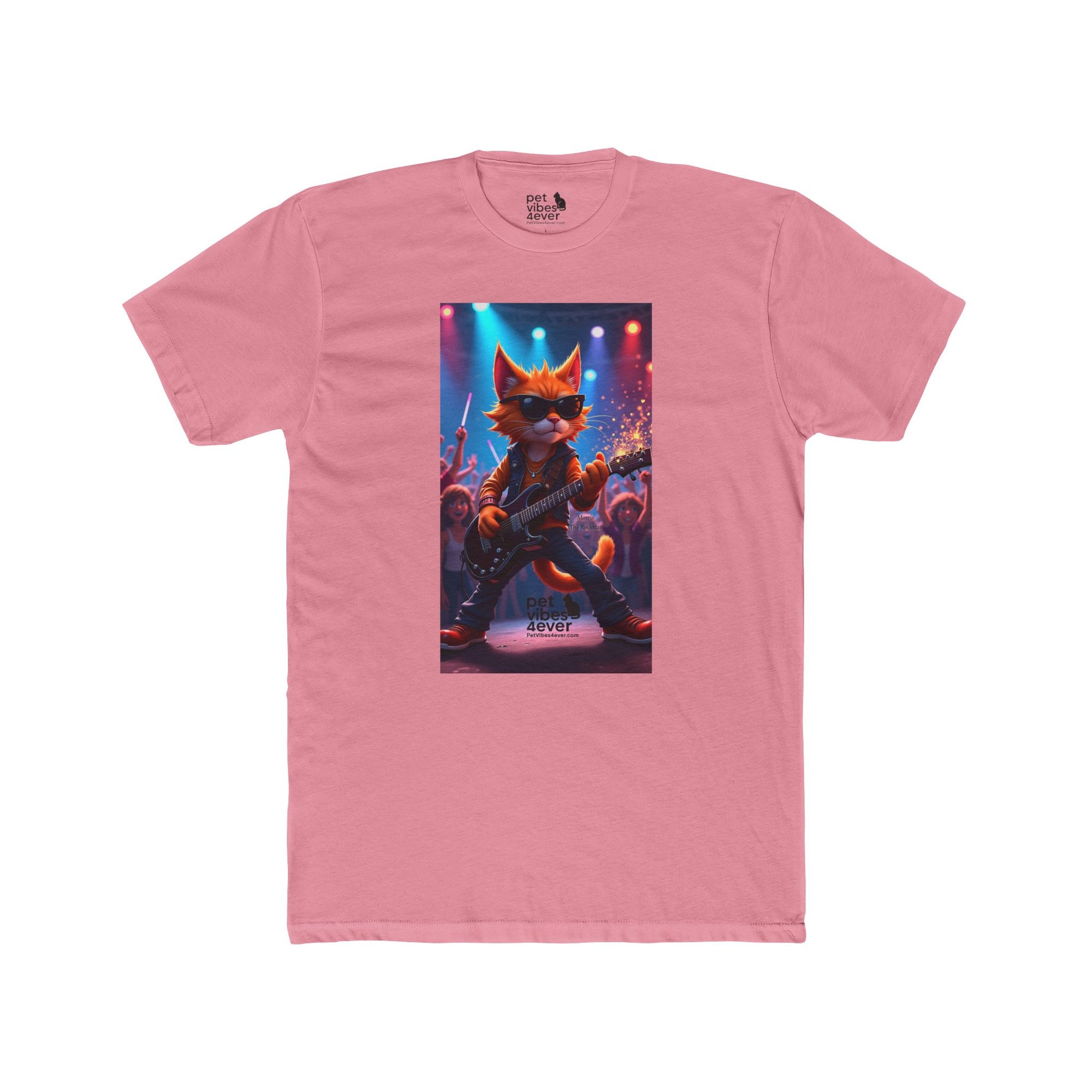 Rock Star Cat Unisex Tee | Fun Graphic Tee, Music Lover Gift, Funky Style, Concert Outfit, Cute Animal Shirt