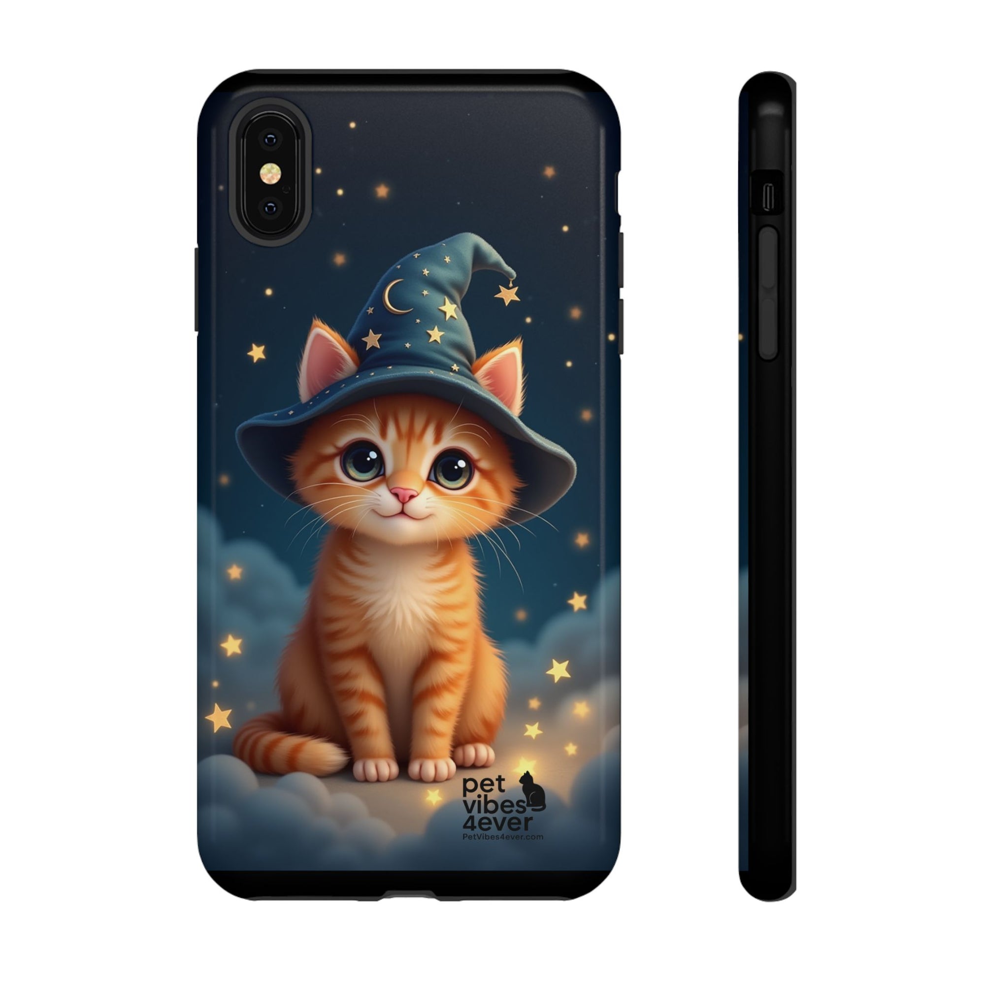 Cat-Themed Phone Case, Cute Cat Case, Pet Lover Gift, Kawaii Phone Accessory, Celestial Cat Design, Stylish Gadget Protector