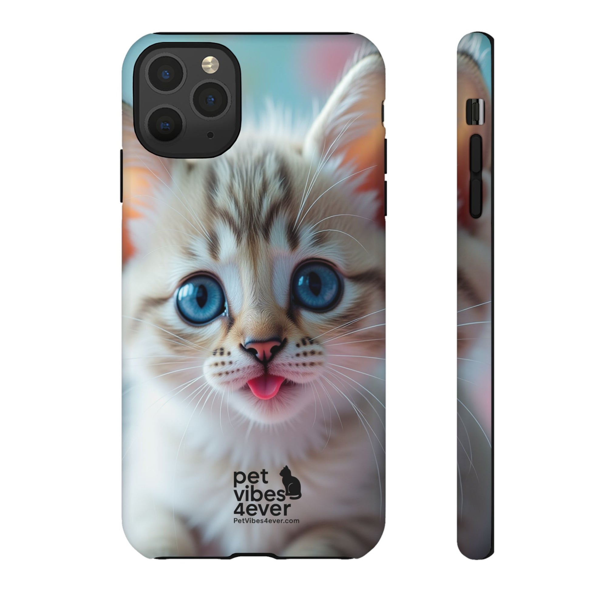 Cute Cat Phone Case, Pet Lover Gift, Unique Phone Cover, Animal Design Accessory, Fun Pet Vibes, Kitty Protection Shell