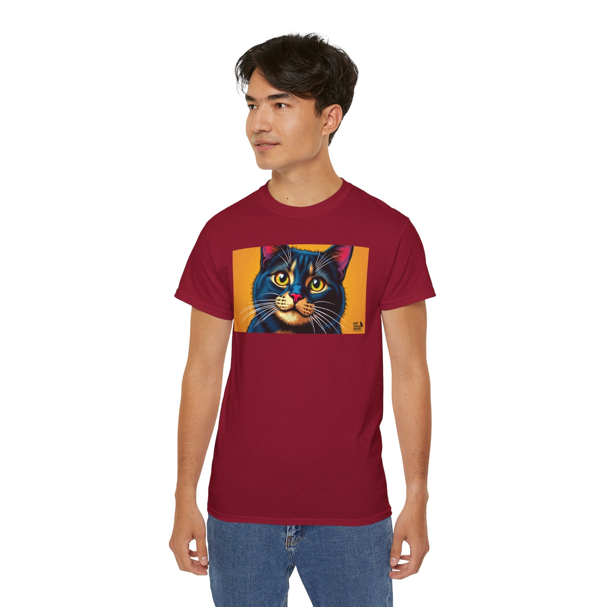 Whimsical Cat Art Tee, Funny Cat Lover Shirt, Gift for Cat Owners, Unique Pet Theme Apparel, Cozy Everyday Wear, Birthday Gift