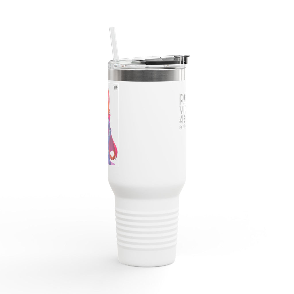 Pet Vibes Insulated Travel Mug 40oz | Stylish Pet Lover Gift | Reusable Cups for Coffee, Tea, Outdoor Adventures, Eco-Friendly Drinkware