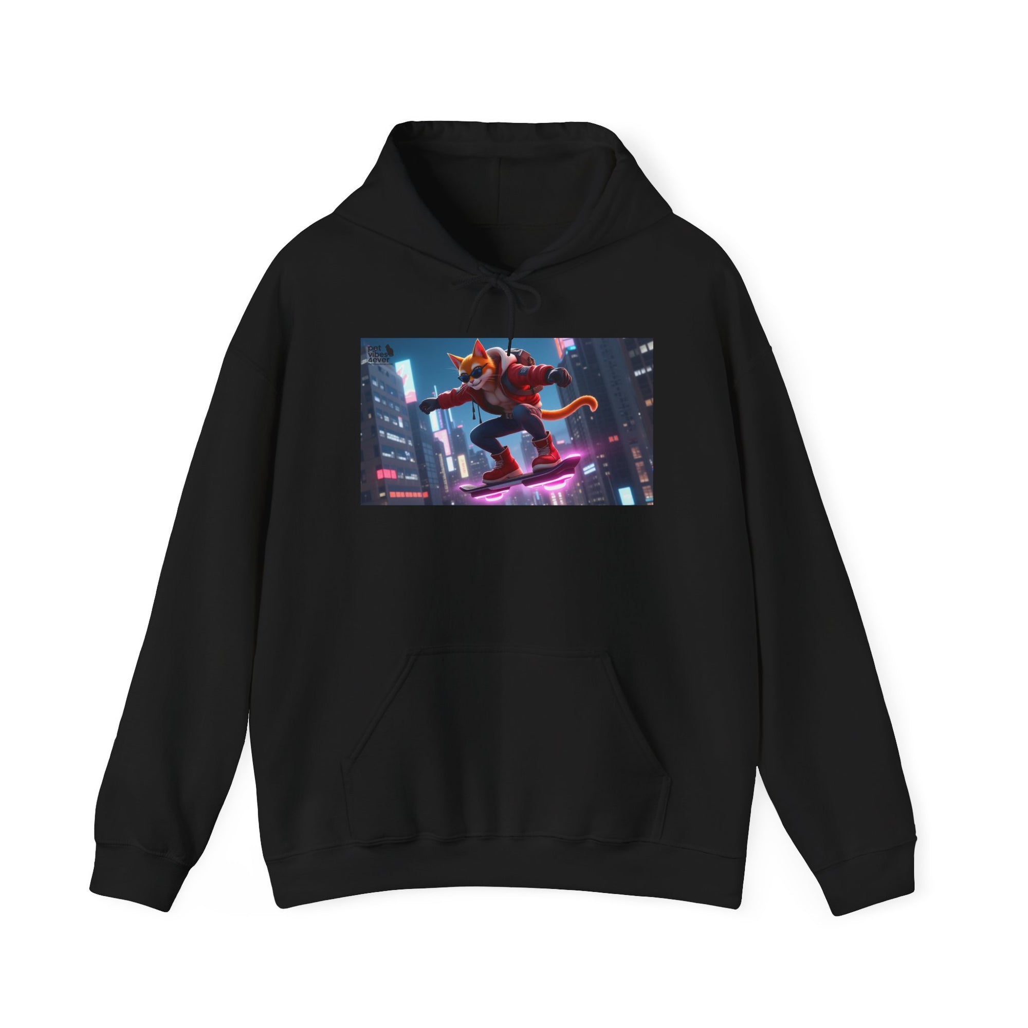 Urban Jungle Unisex Hoodie - Retro Neon Design, Streetwear Sweatshirt, Perfect for Teens, Gift for Video Game Lovers, Cozy Layering