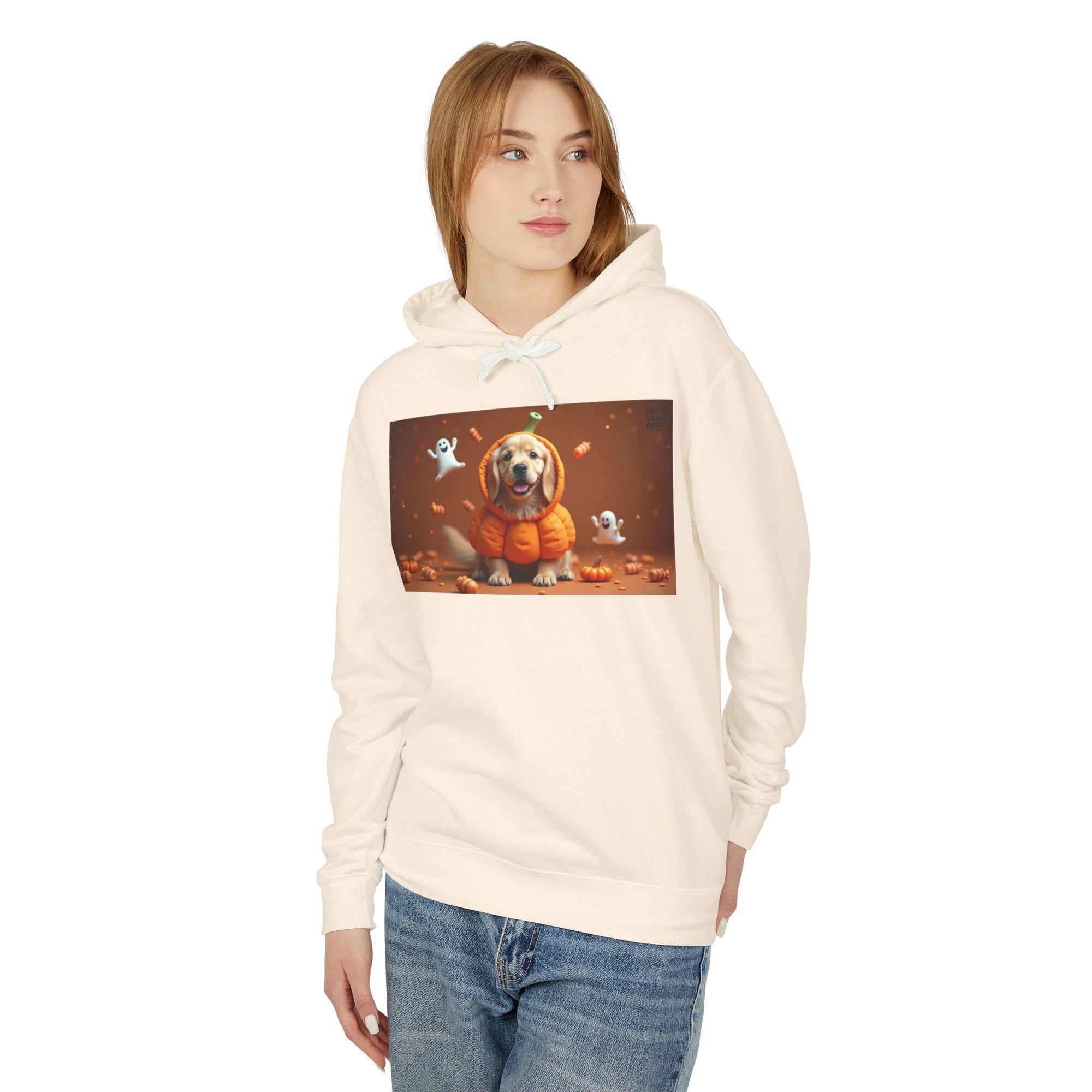 Cozy Halloween Dog Hoodie, Unisex Lightweight Sweatshirt, Perfect Fall Gift, Pet Lovers Apparel, Spooky Season Sweatshirt