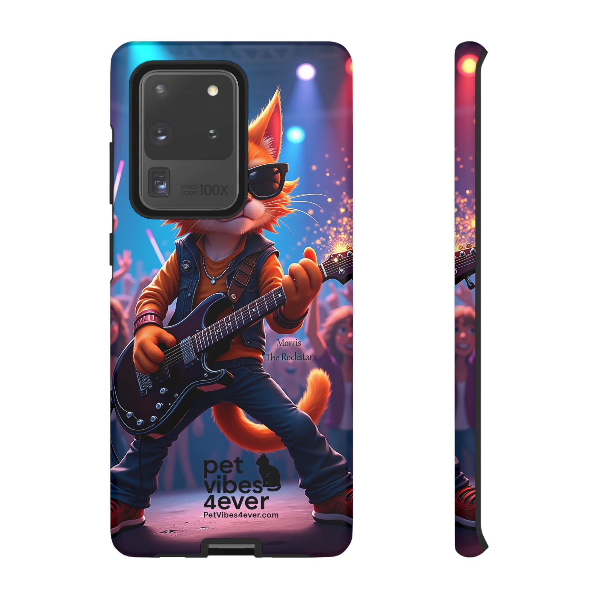 Guitar Cat Phone Case | Fun Pet Vibes | Unique Gift for Cat Lovers, Music Fans, Pet Owners, Birthday, Holidays, Personal Use