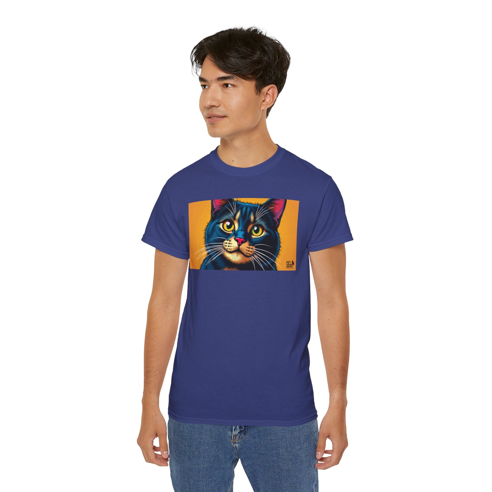 Whimsical Cat Art Tee, Funny Cat Lover Shirt, Gift for Cat Owners, Unique Pet Theme Apparel, Cozy Everyday Wear, Birthday Gift