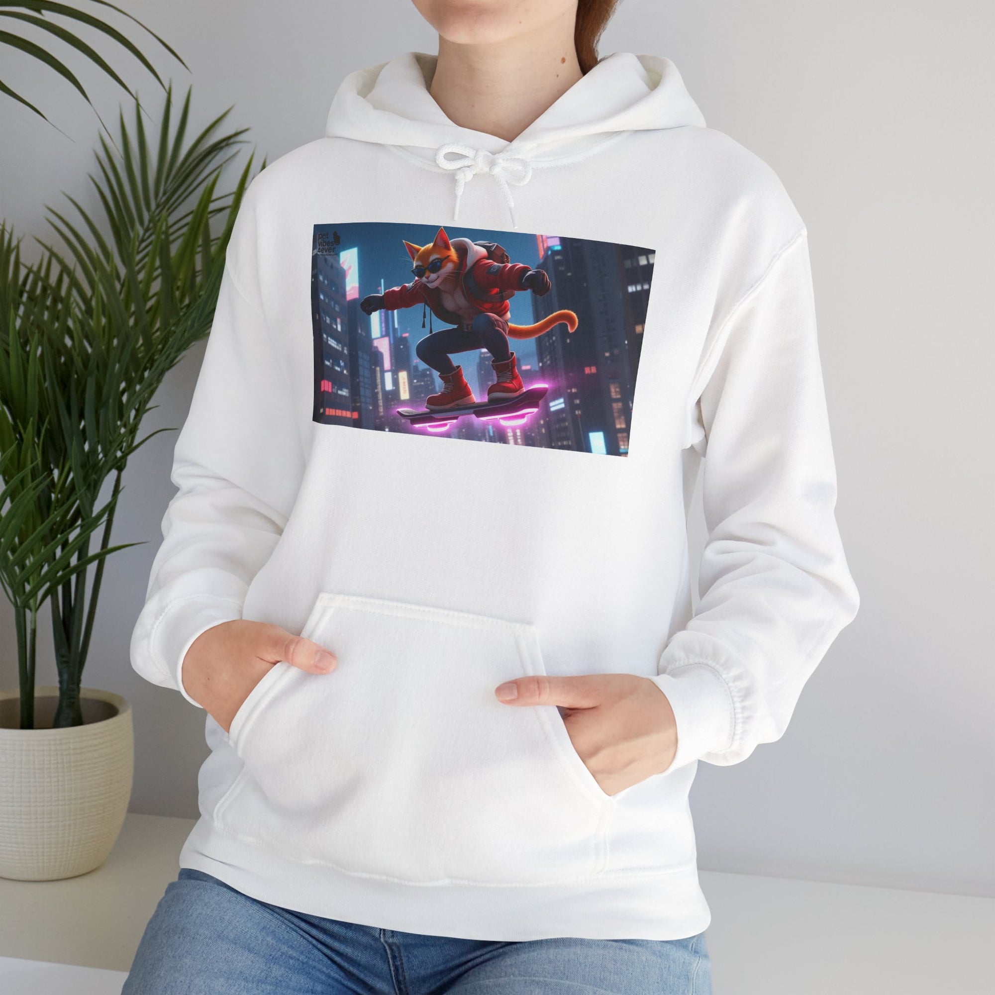 Urban Jungle Unisex Hoodie - Retro Neon Design, Streetwear Sweatshirt, Perfect for Teens, Gift for Video Game Lovers, Cozy Layering