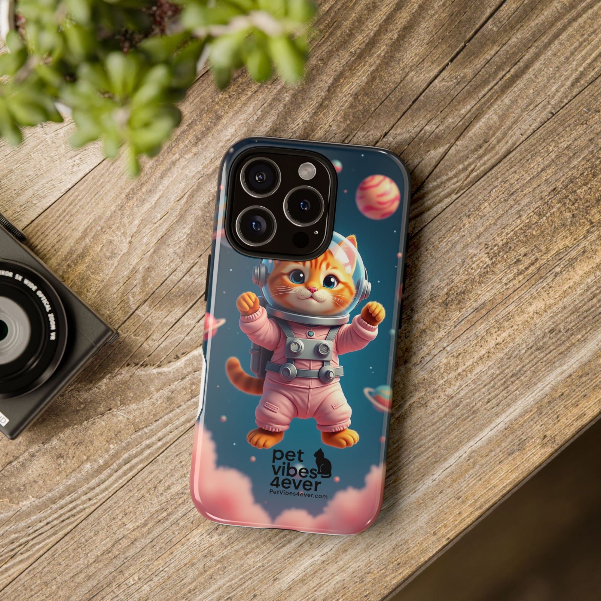 Cute Cat Phone Case, Cat Lovers Gift, Astrological Accessories, Fun Tech Gear, Space Theme Phone Cover