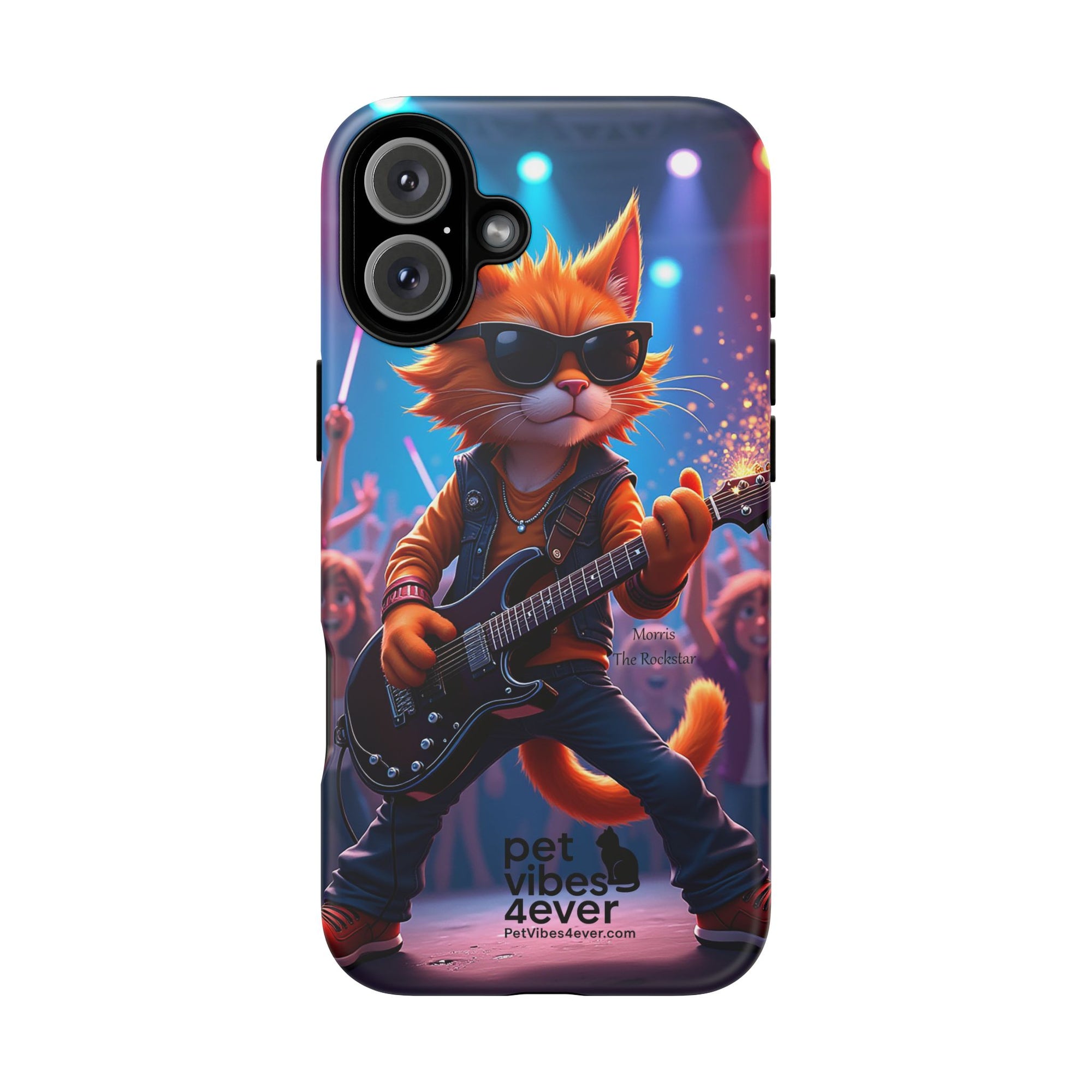 Rocking Cat Phone Case, Fun Cat Phone Cover, Cool Pet Vibes Gift, Music Lover Accessory, Unique Cat Phone Case