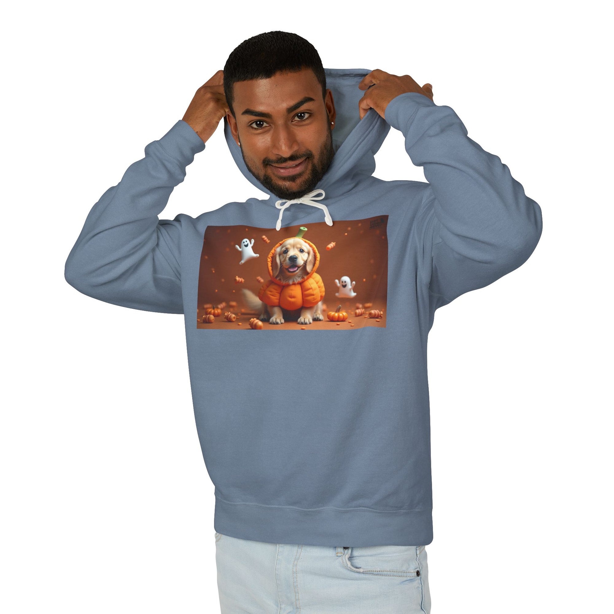 Cozy Halloween Dog Hoodie, Unisex Lightweight Sweatshirt, Perfect Fall Gift, Pet Lovers Apparel, Spooky Season Sweatshirt